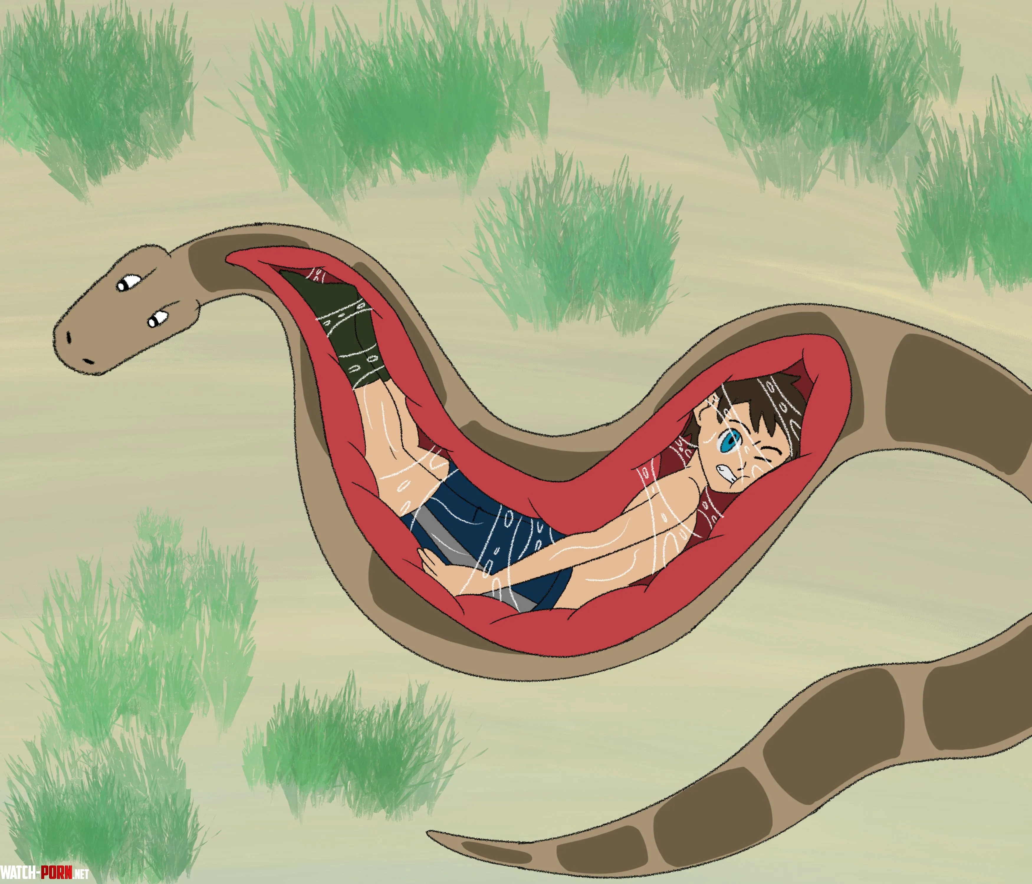 {image} To Be In A Python's Stomach (Python Predator)(Male Human)(Willing/Unwilling)(Soft Vore)(OC) by Dorsal625