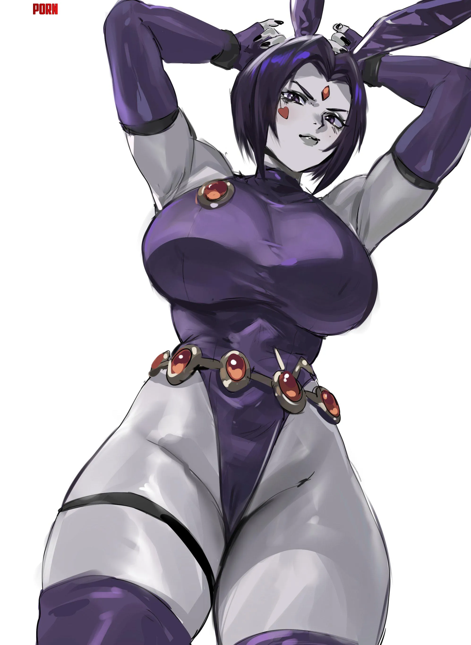Thicc Raven (透明屿) [Teen Titans] by Silent_Steak_9540