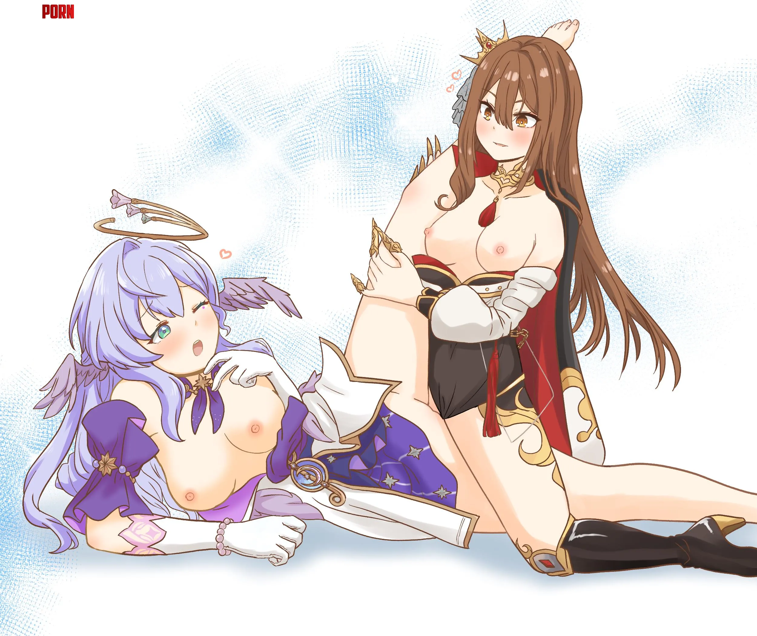 Robin scissoring with an indie VTuber (kurosawa karura) [Honkai x VTuber] by HentaiDepartment