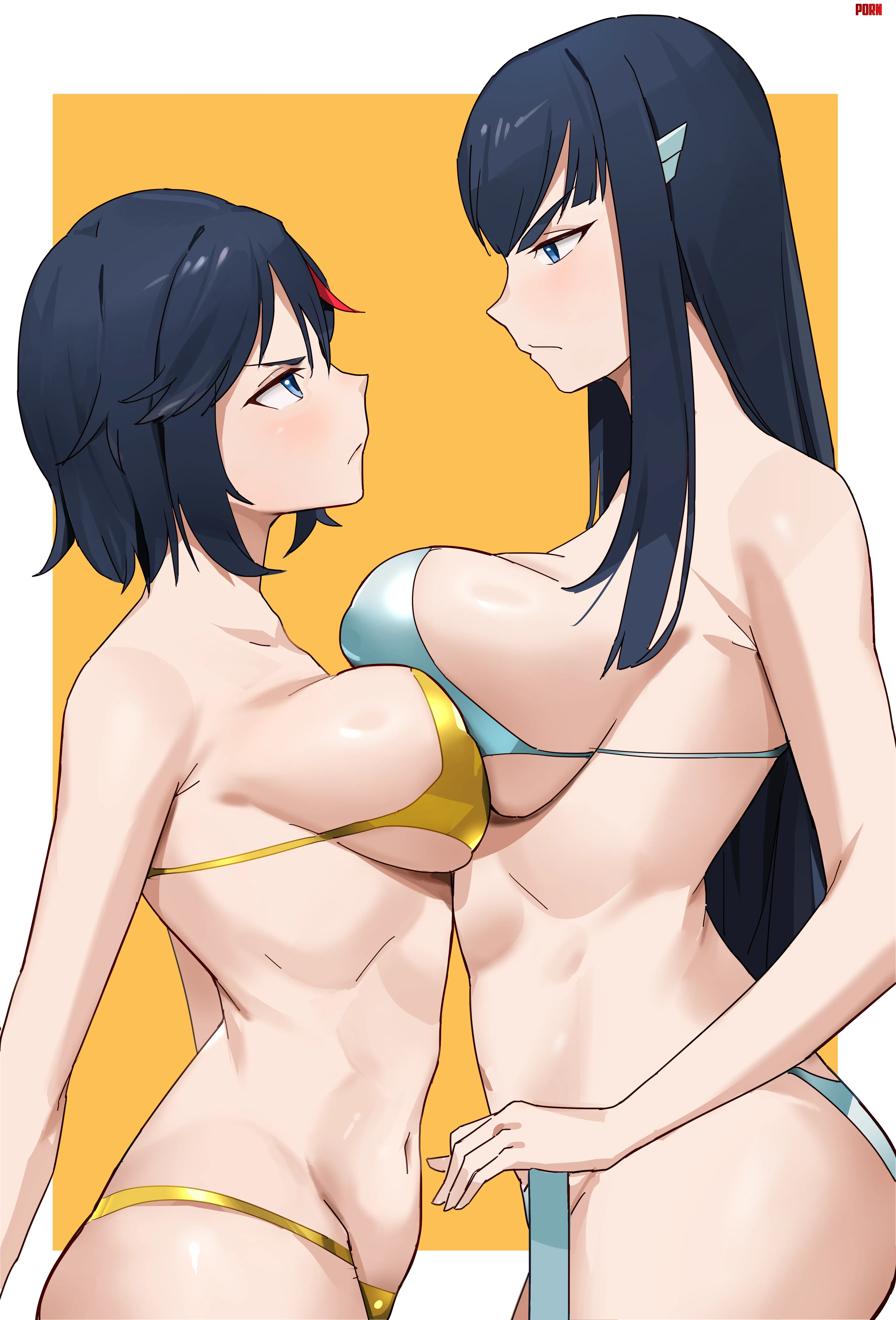 Ryuko and Satsuki (T-lex) by KrazyK1989