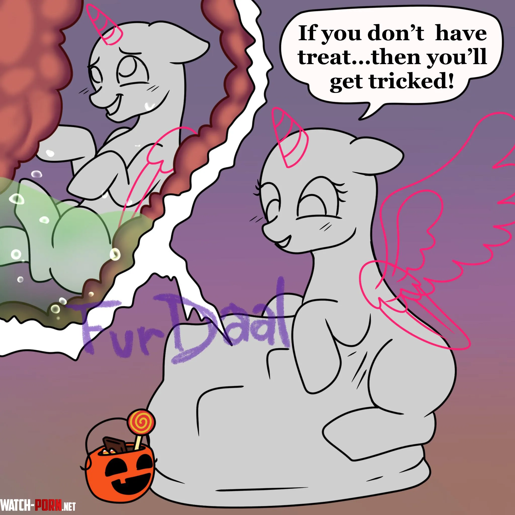 {promo} Pony Y.C.H Halloween Vore (5 slots) PayPal Only $45 or more, depends on details or clothes…can change expressions. by DaalPuma