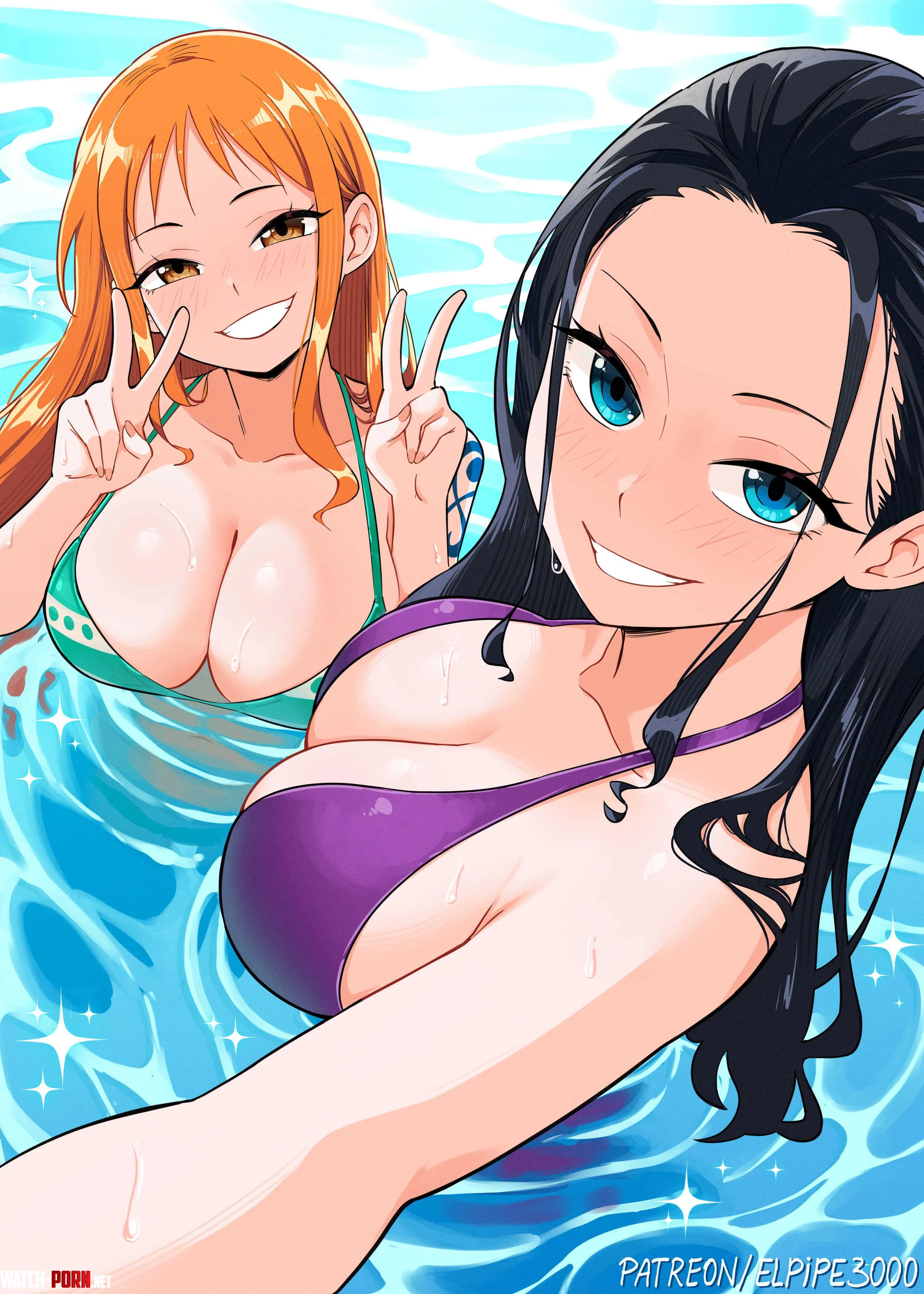 Swimming with the Straw Hat ladies by ENFanatic
