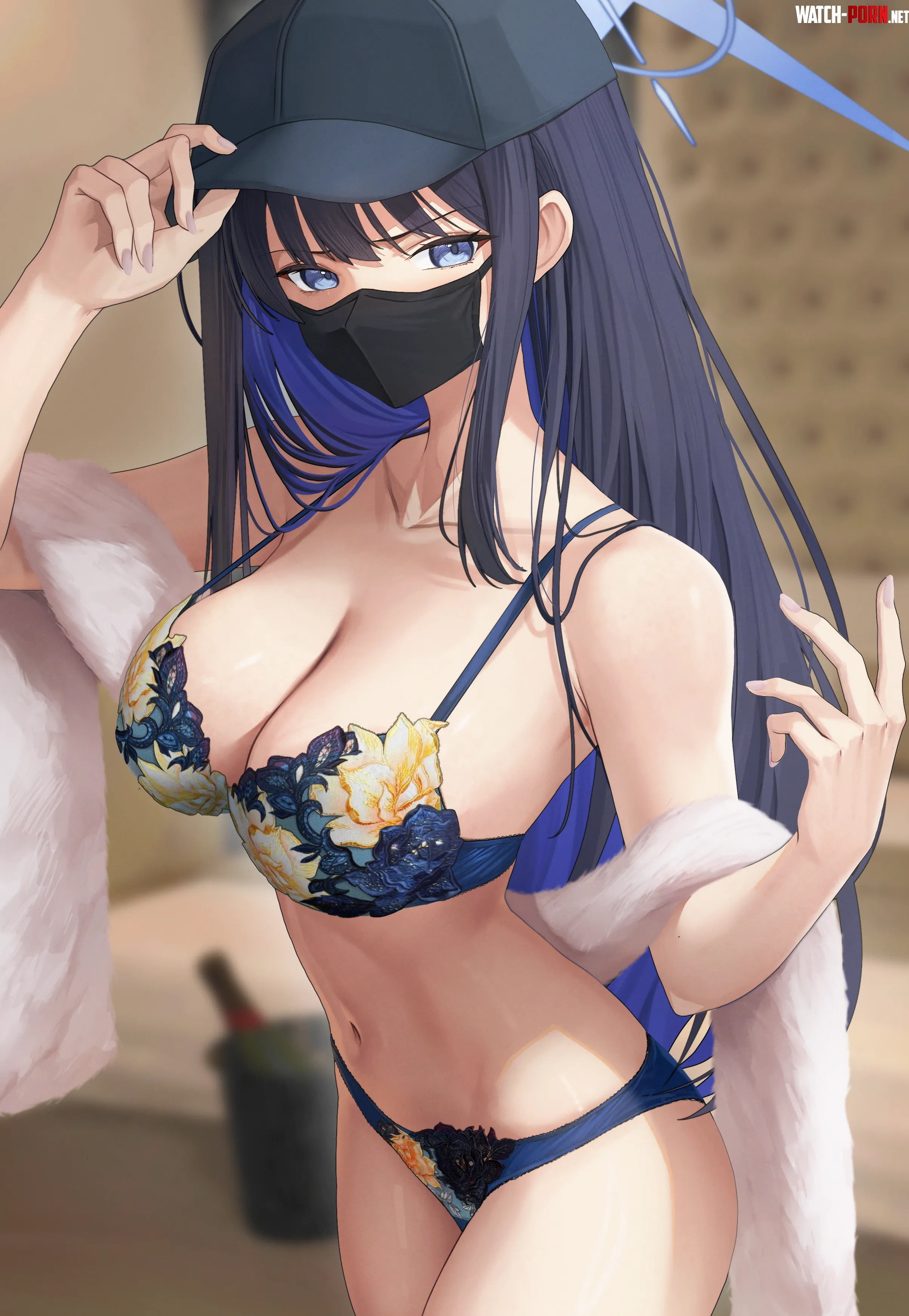 Saori in lingerie (LP / lp0000_k) [Blue Archive] by elegantloveglimmer
