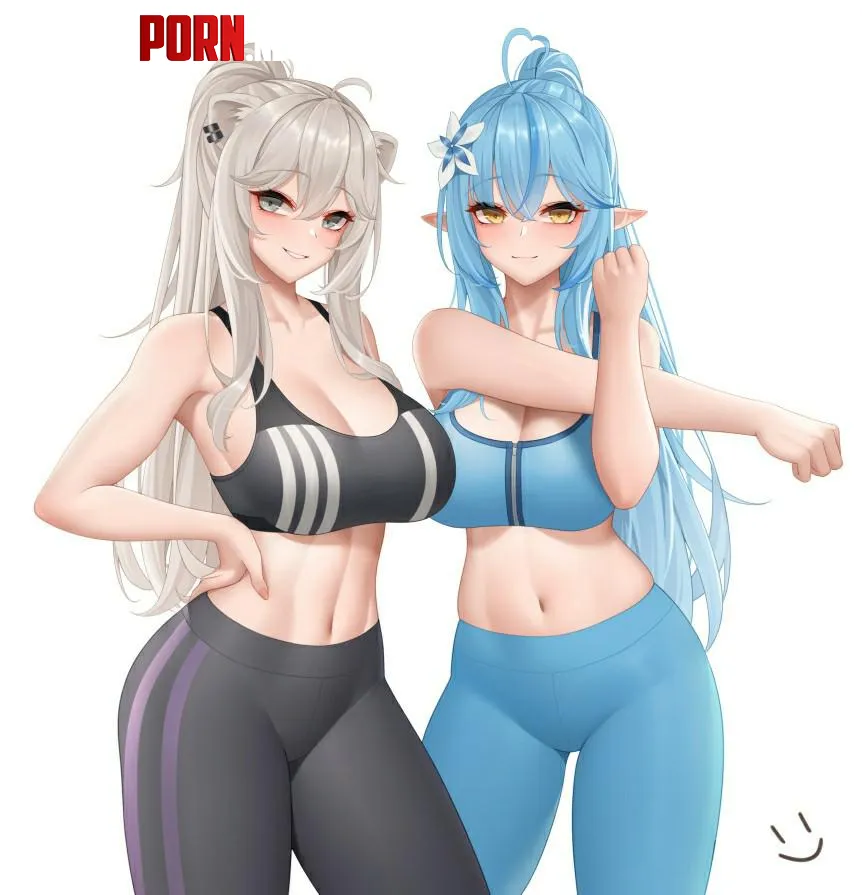 Shishiro Botan and Yukihana Lamy (Wei Xiao on Pixiv) [Hololive] by TheDerpSpoon