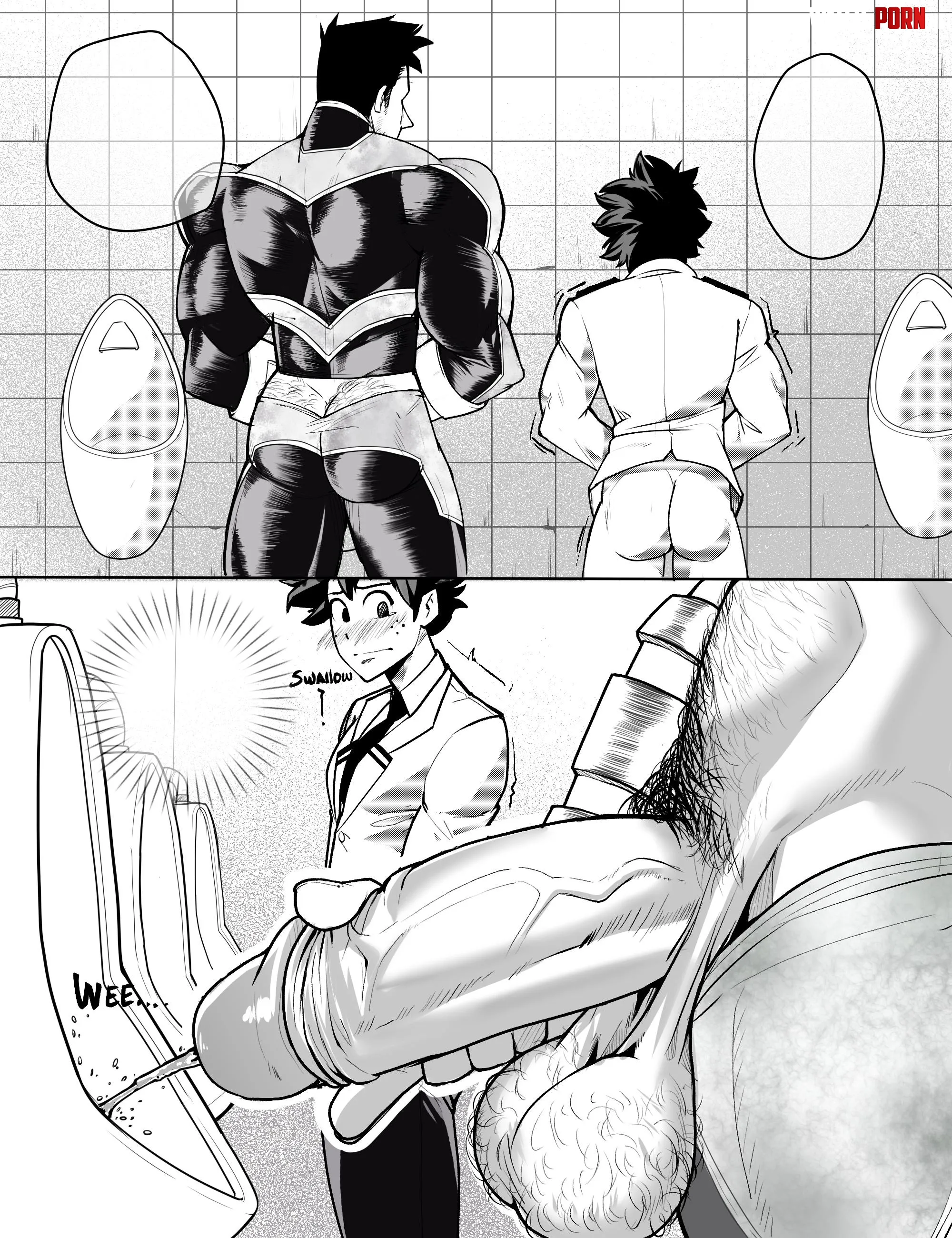 Deku looking at his penis (LeroyYoreel) by EternalSnow05