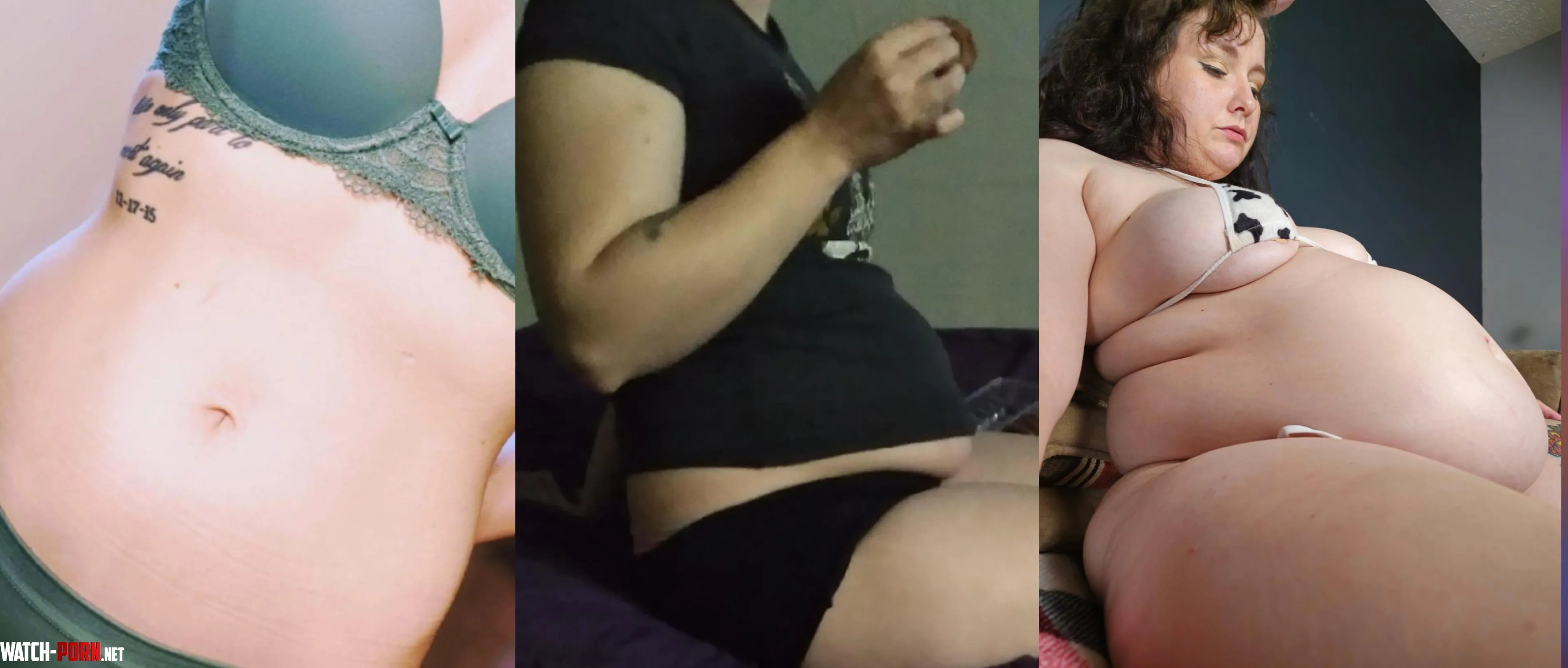 Looking at these progressions helps me realize just how far gone that skinny body is. Ive doubled my size and I want to do it again by StuffedSofie
