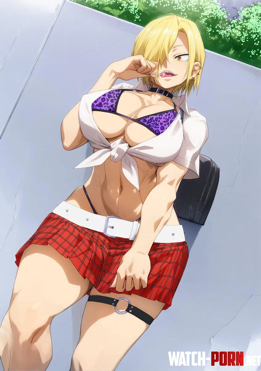 Ryukyuu as a shameless big titty gyaru (child_flame) [My Hero Academia] by MillionHypotheses