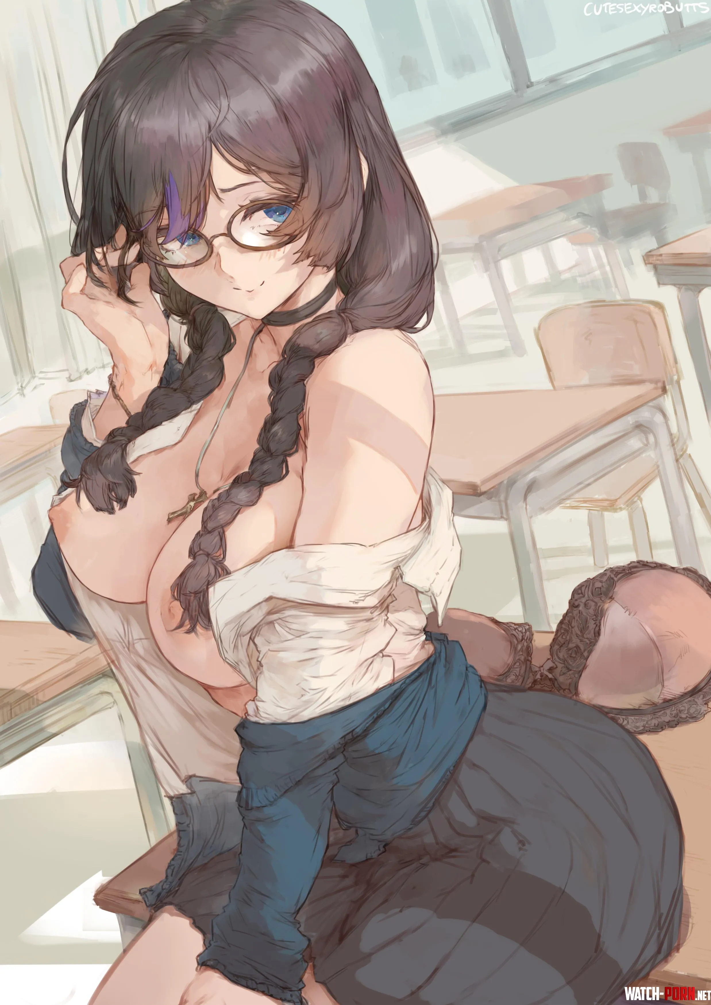 When the busty teacher is alone in classroom by Available_While7058