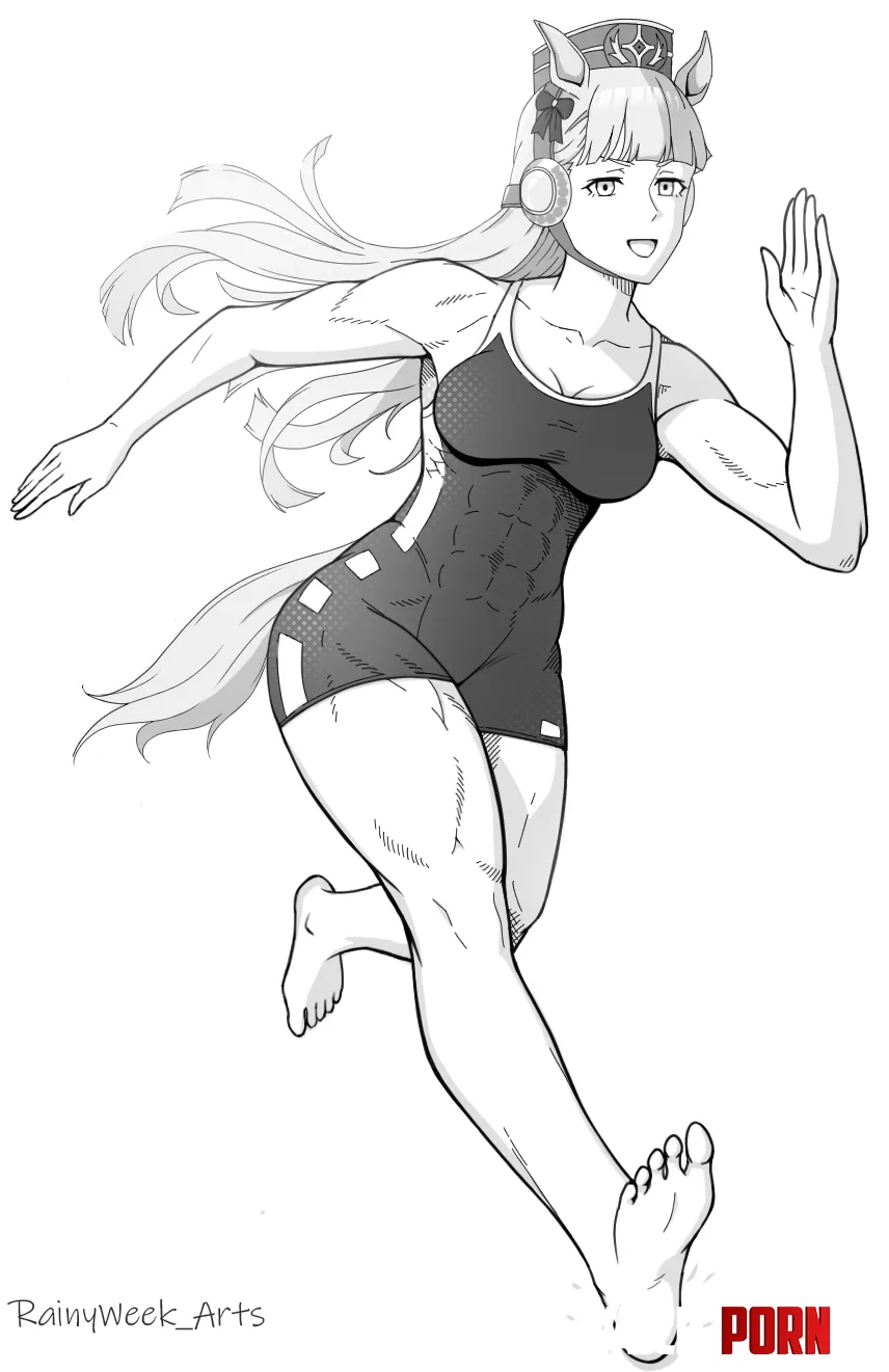 I wanted to draw Buff Gold Ship from Umamusume by RainyWeek_Arts