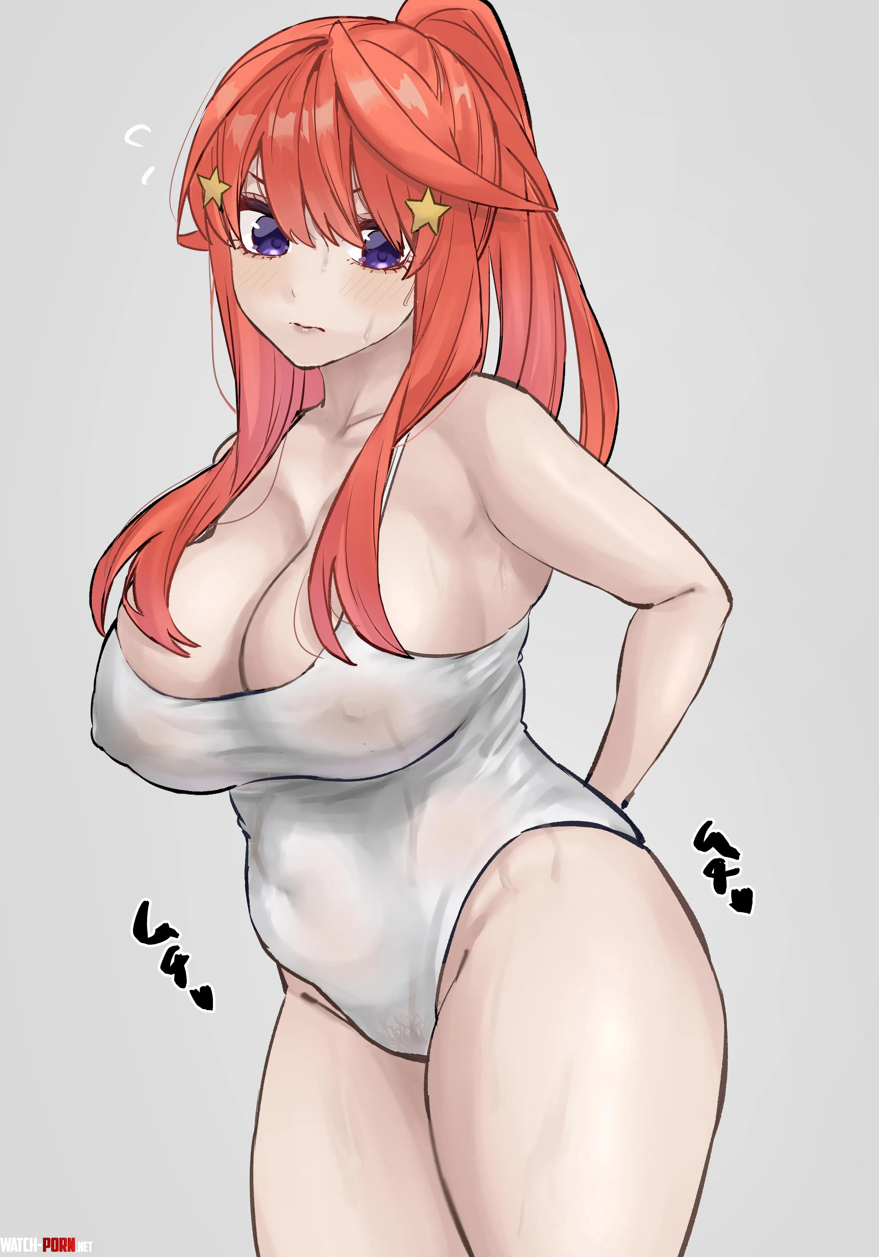 Itsuki Nakano Stretching Out Her Swimsuit [Quintessential Quintuplets] by Csxc