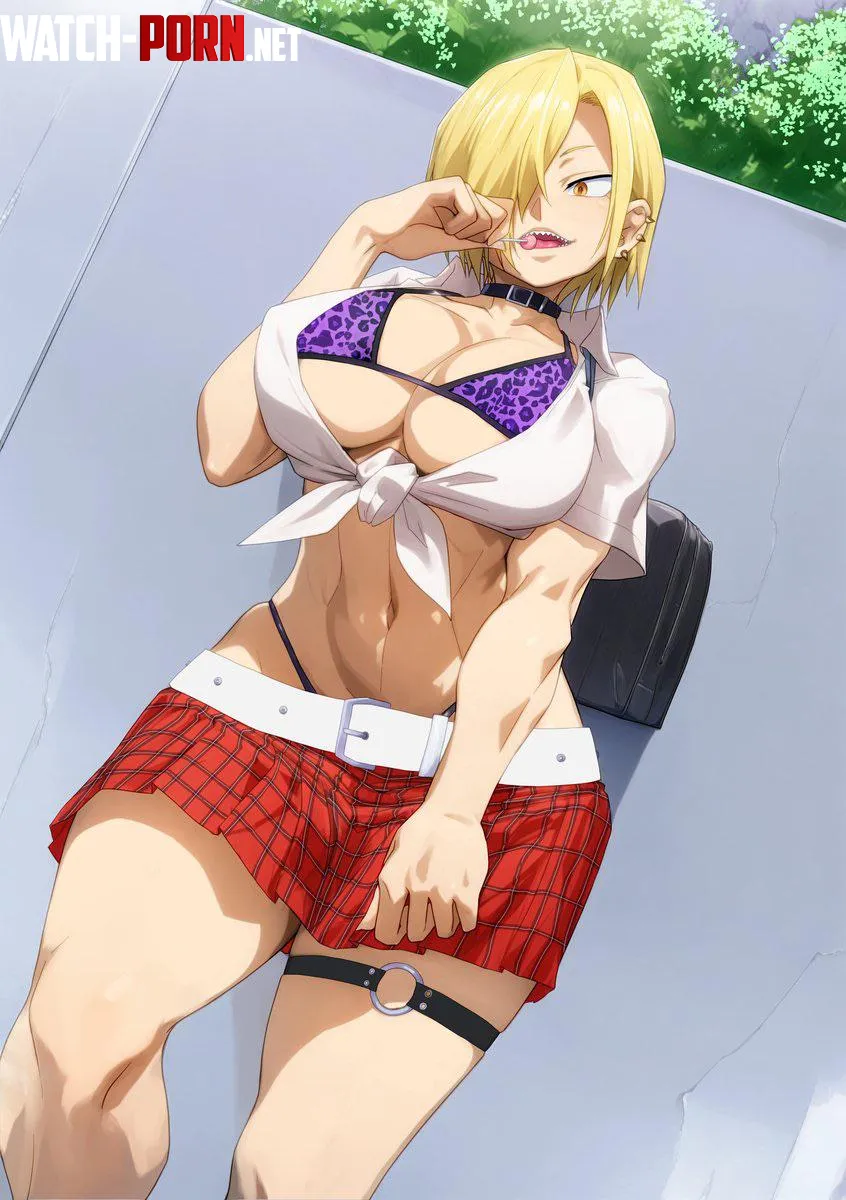Ryukyuu as a shameless big titty gyaru (child_flame) [My Hero Academia] by MillionHypotheses