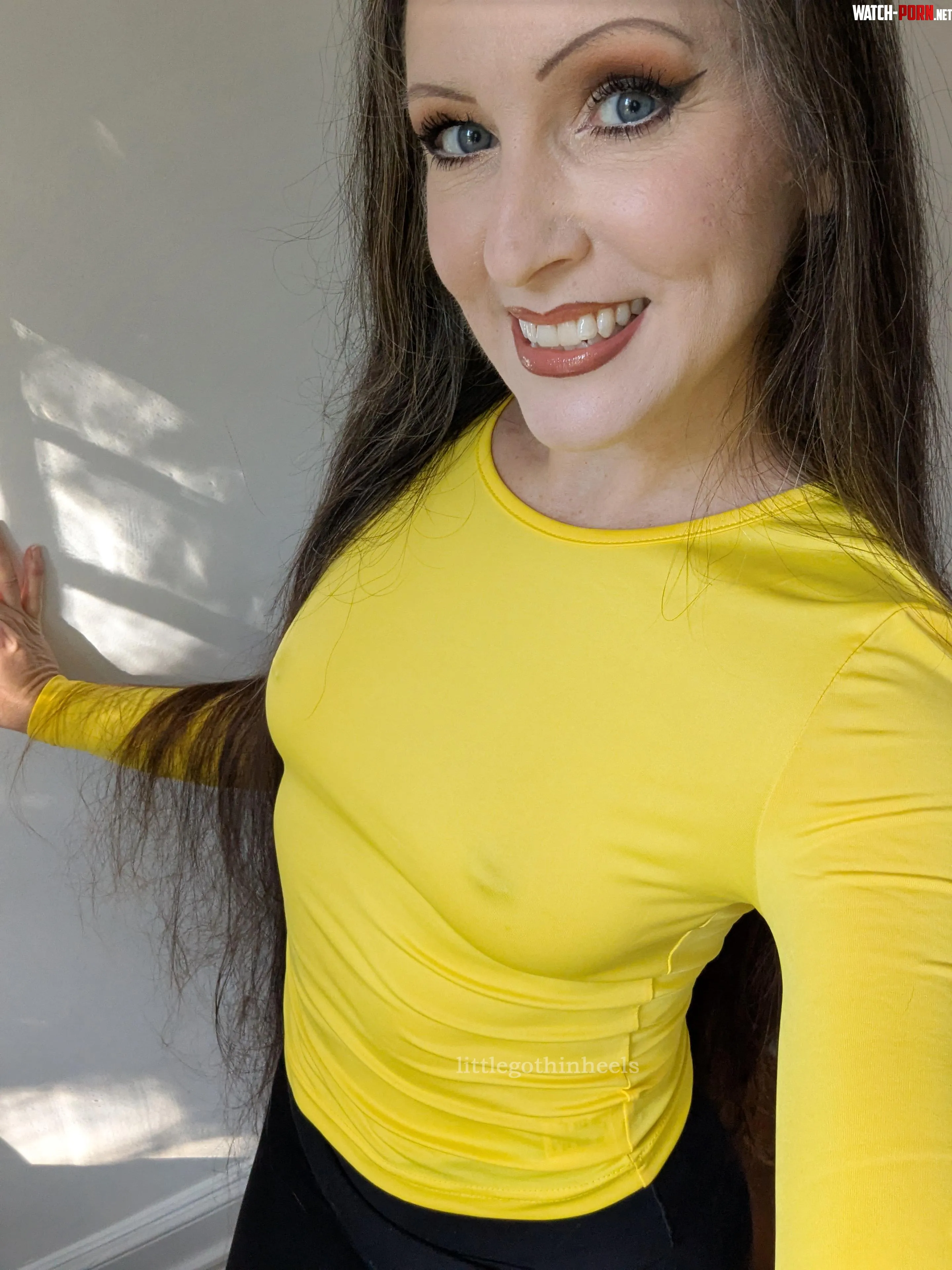 Bright yellow pokies by littlegothinheels