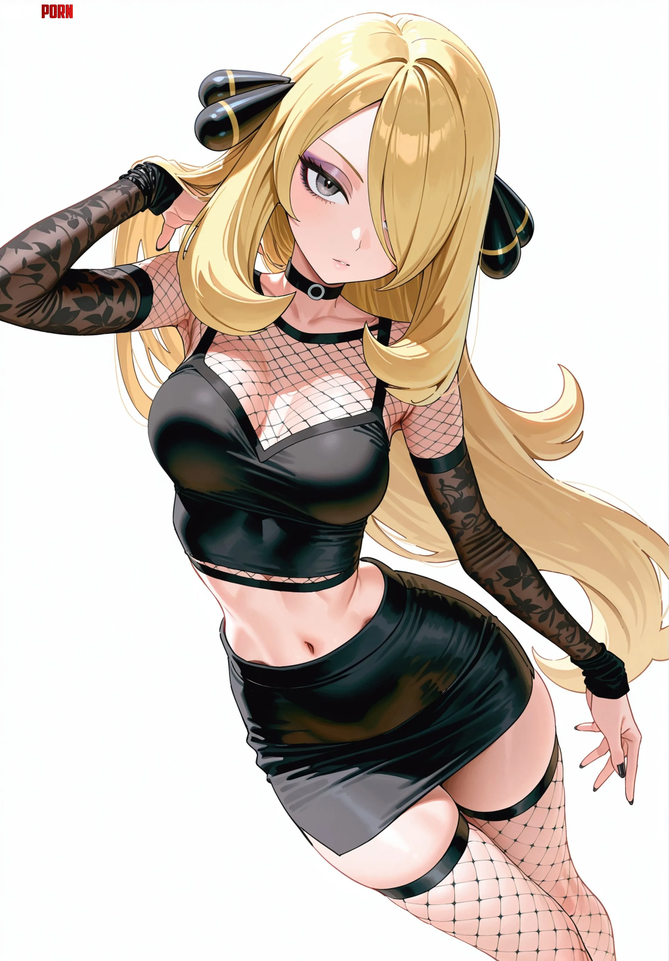 Goth Girl Cynthia [Pokemon] by WoolsonDaSheep