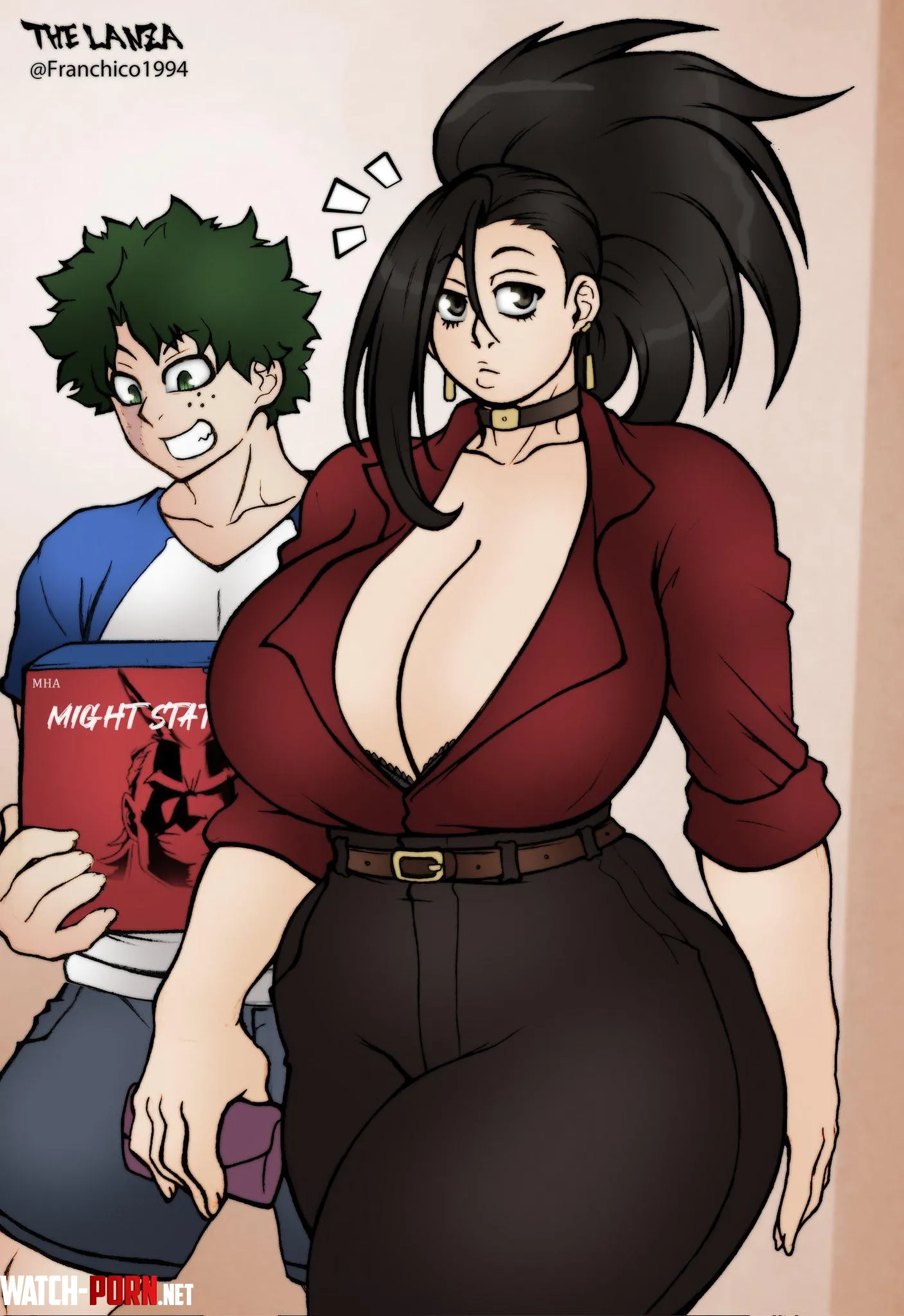 Busty sugar mama Momo gets Deku a present (Lanza) [My Hero Academia] by MillionHypotheses