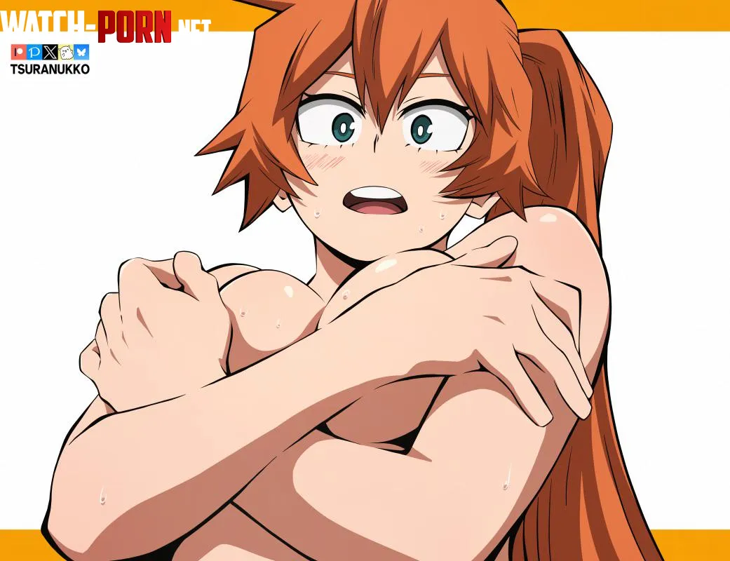 Itsuka hides her boobies in surprise (Tsuranukko) [My Hero Academia] by MillionHypotheses