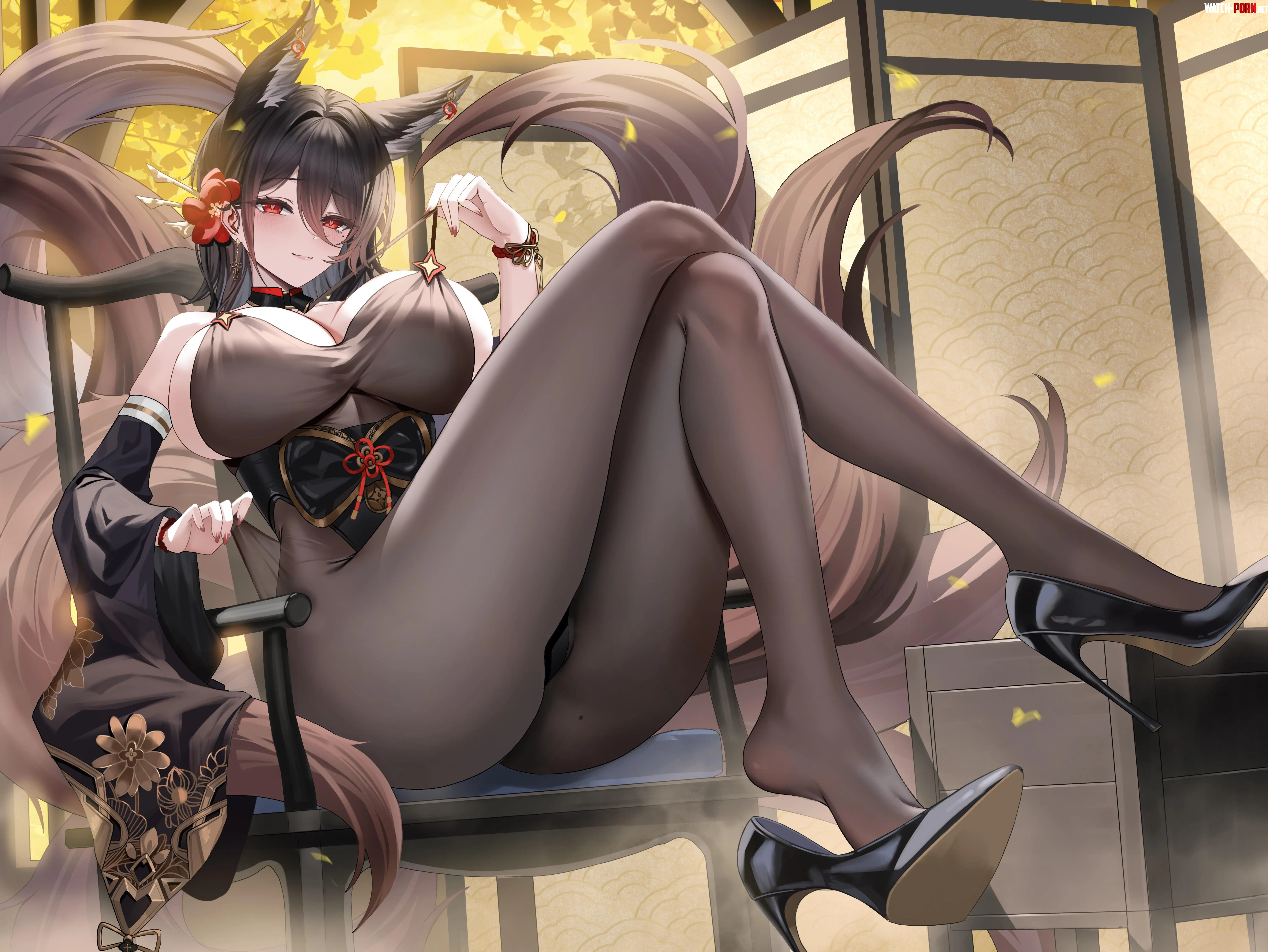Oumi sitting (yijiufantexi) [Azur Lane] by llamanatee