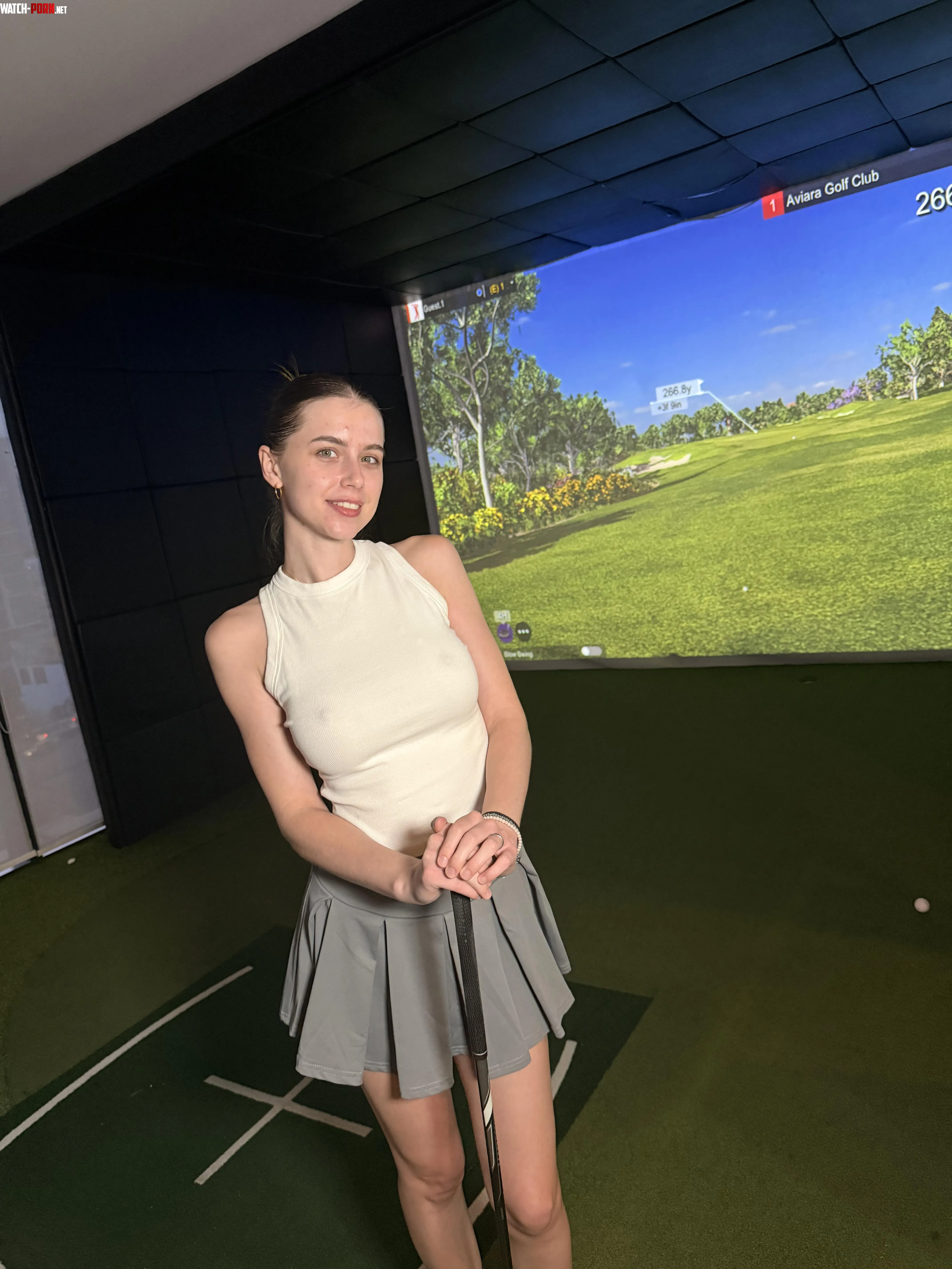 Playing golf is fun by Justacutienere