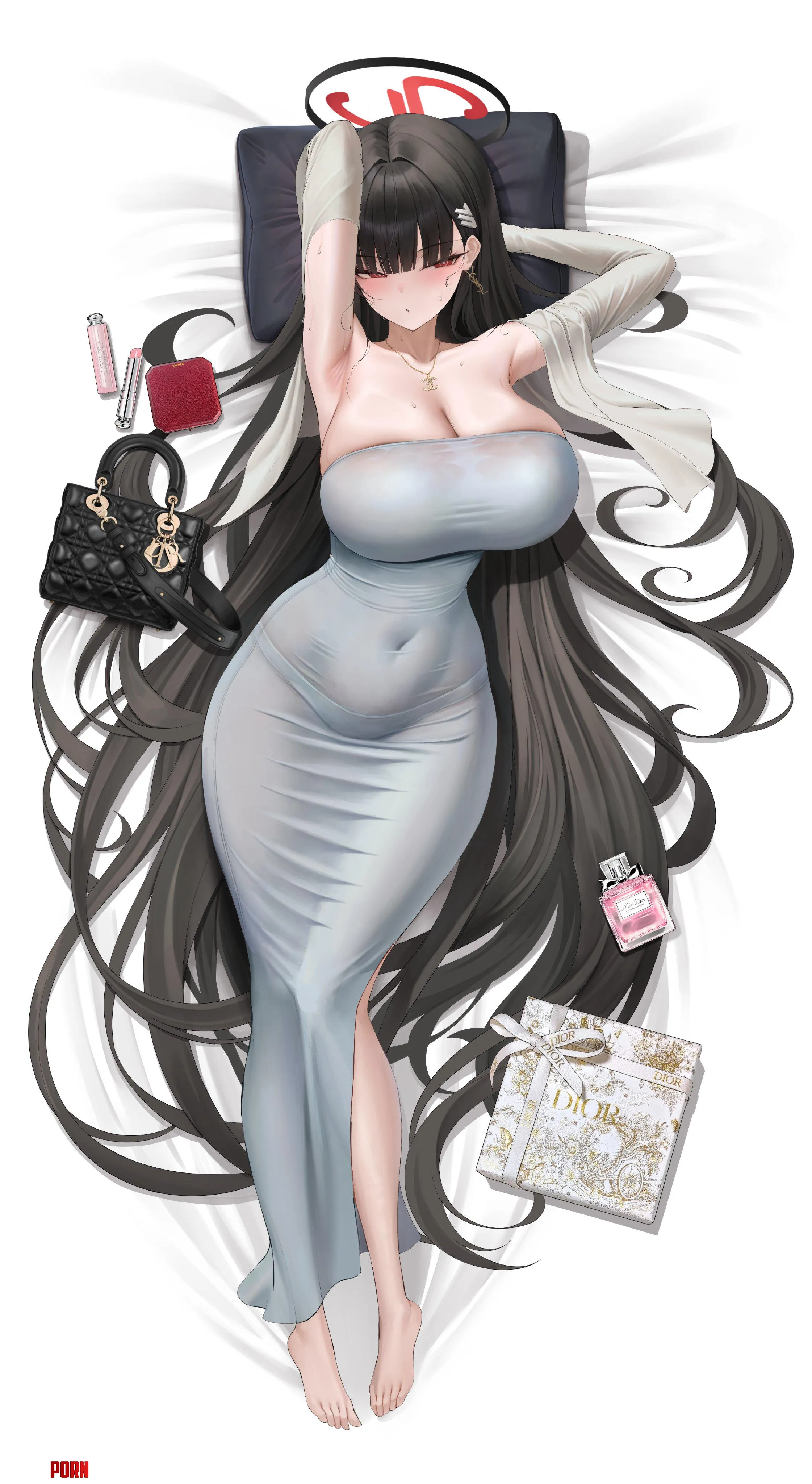 Rio in dongtan dress looks nice (もかり / レムネ) [Blue Archive] by elegantloveglimmer