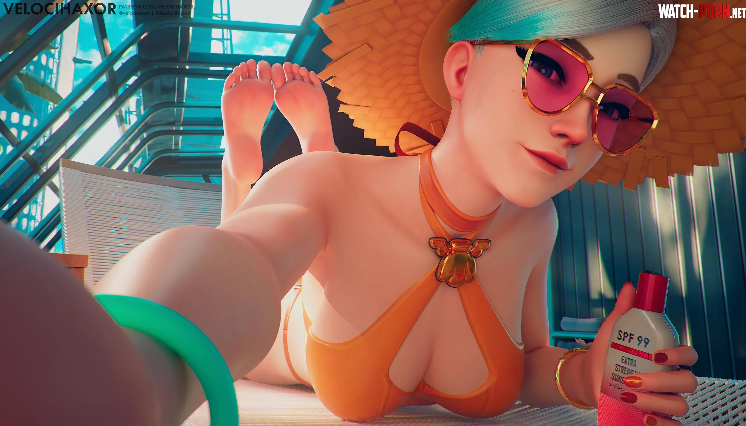 Poolside Mercy [Overwatch] (Velocihaxor) by _velocihaxor