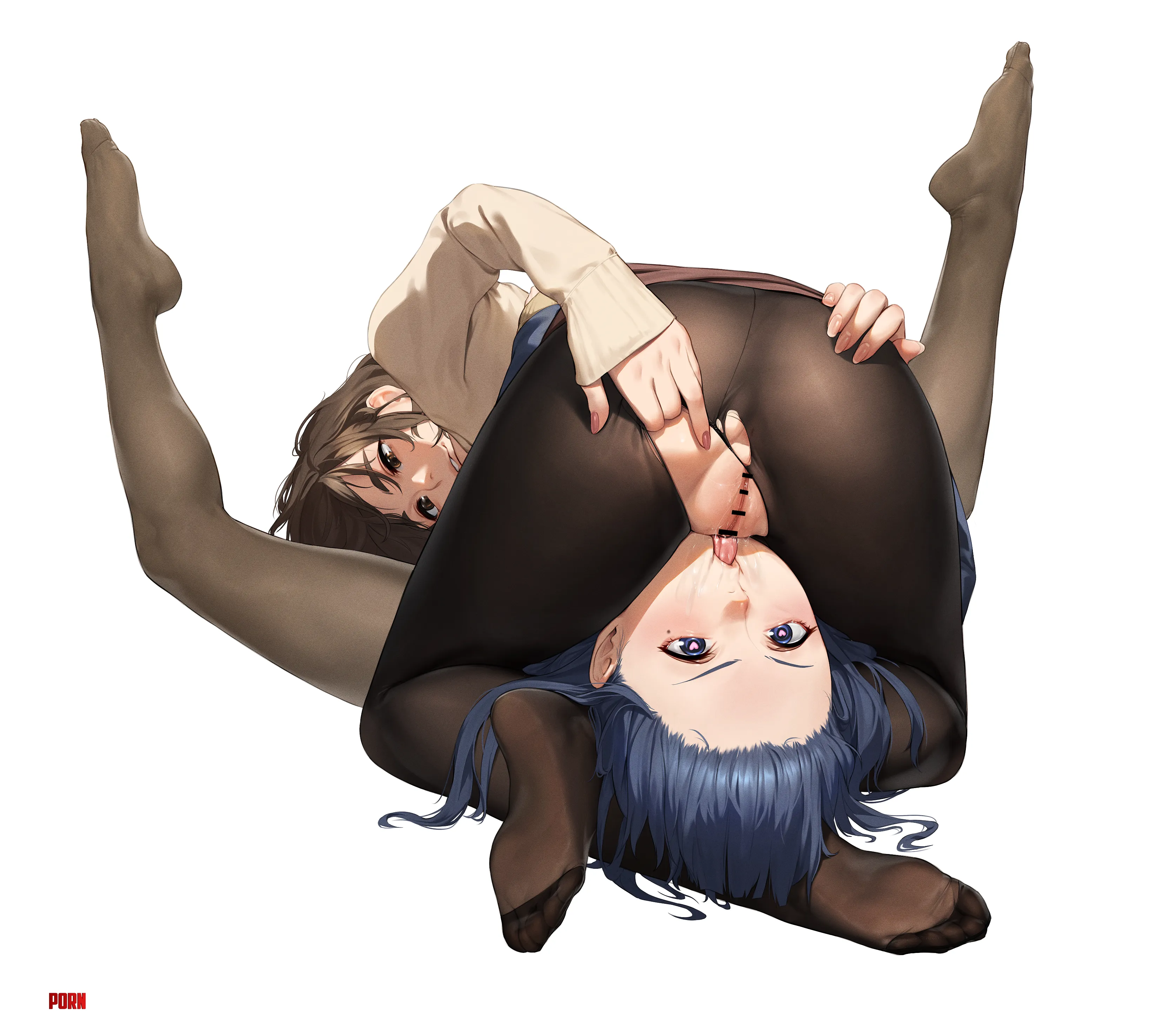 Cunnilingus through torn pantyhose (beeeeen) [Ganbare Douki-chan] by HentaiDepartment