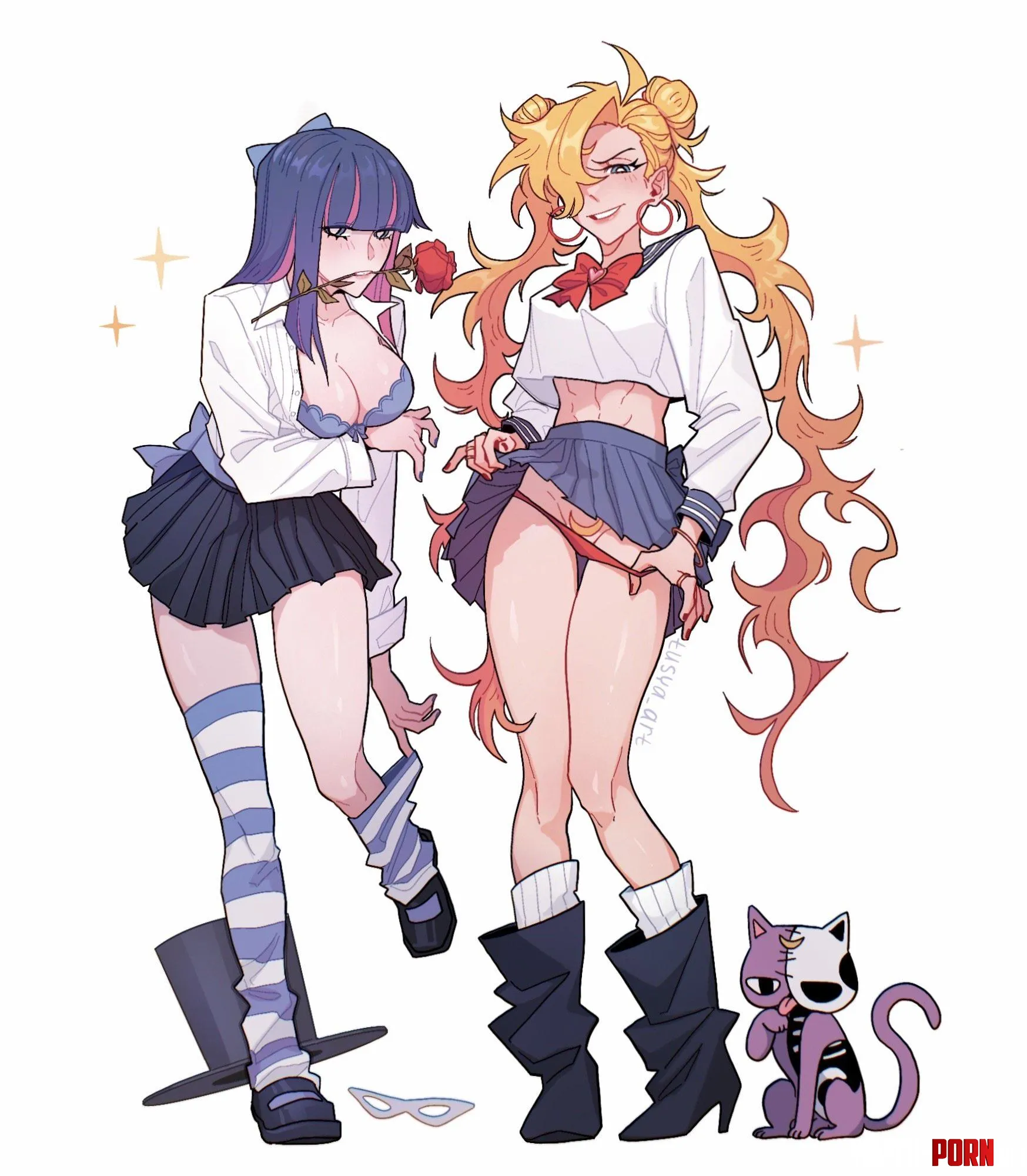 Panty&Stocking × sailor moon (Tusya_art) [Panty & Stocking with Garterbelt] by Silent_Steak_9540
