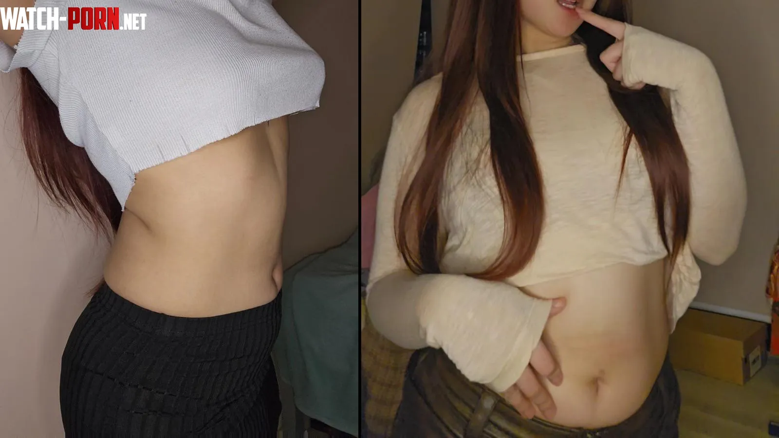 This is what 2 XL pizzas look like in my belly by Rinnybellypuff