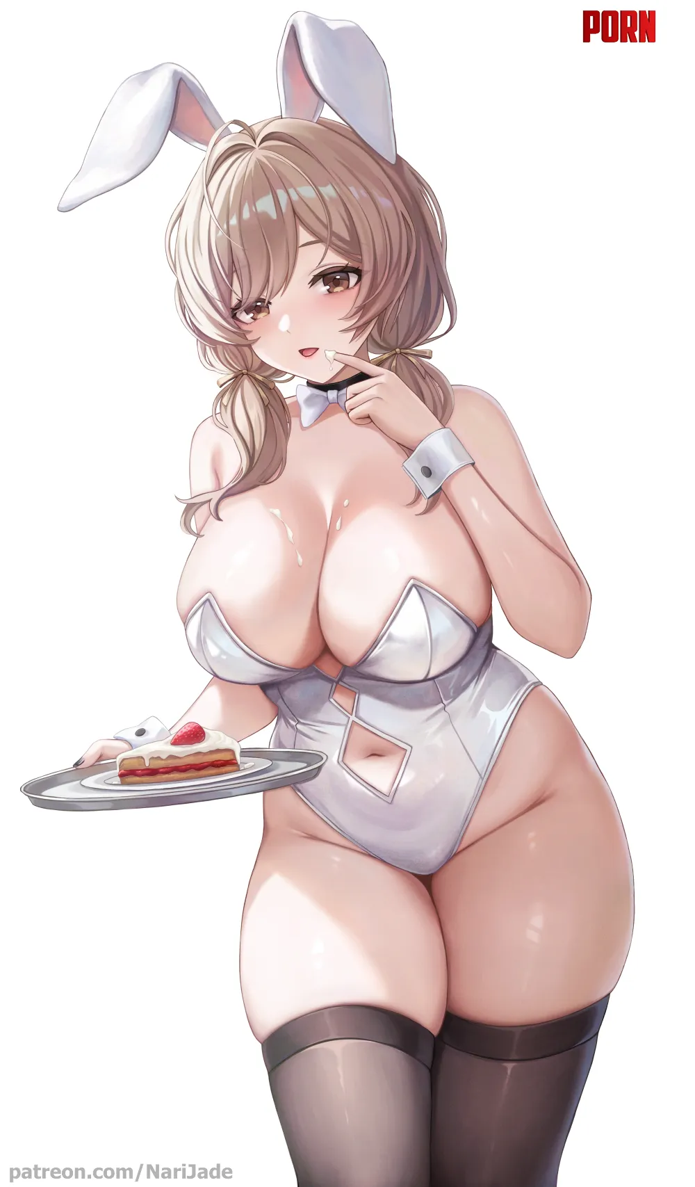 Bready in bunny outfit with cake (NariJade) by elegantloveglimmer