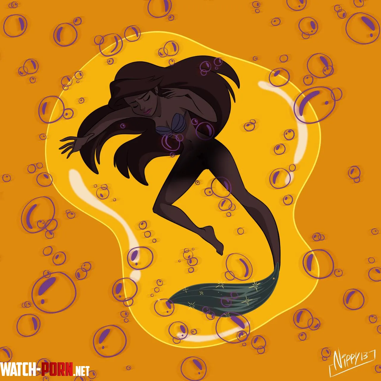 Ariel's Mermaid to Human Transformation. (Art by Nippy13) by Squirrelkid11