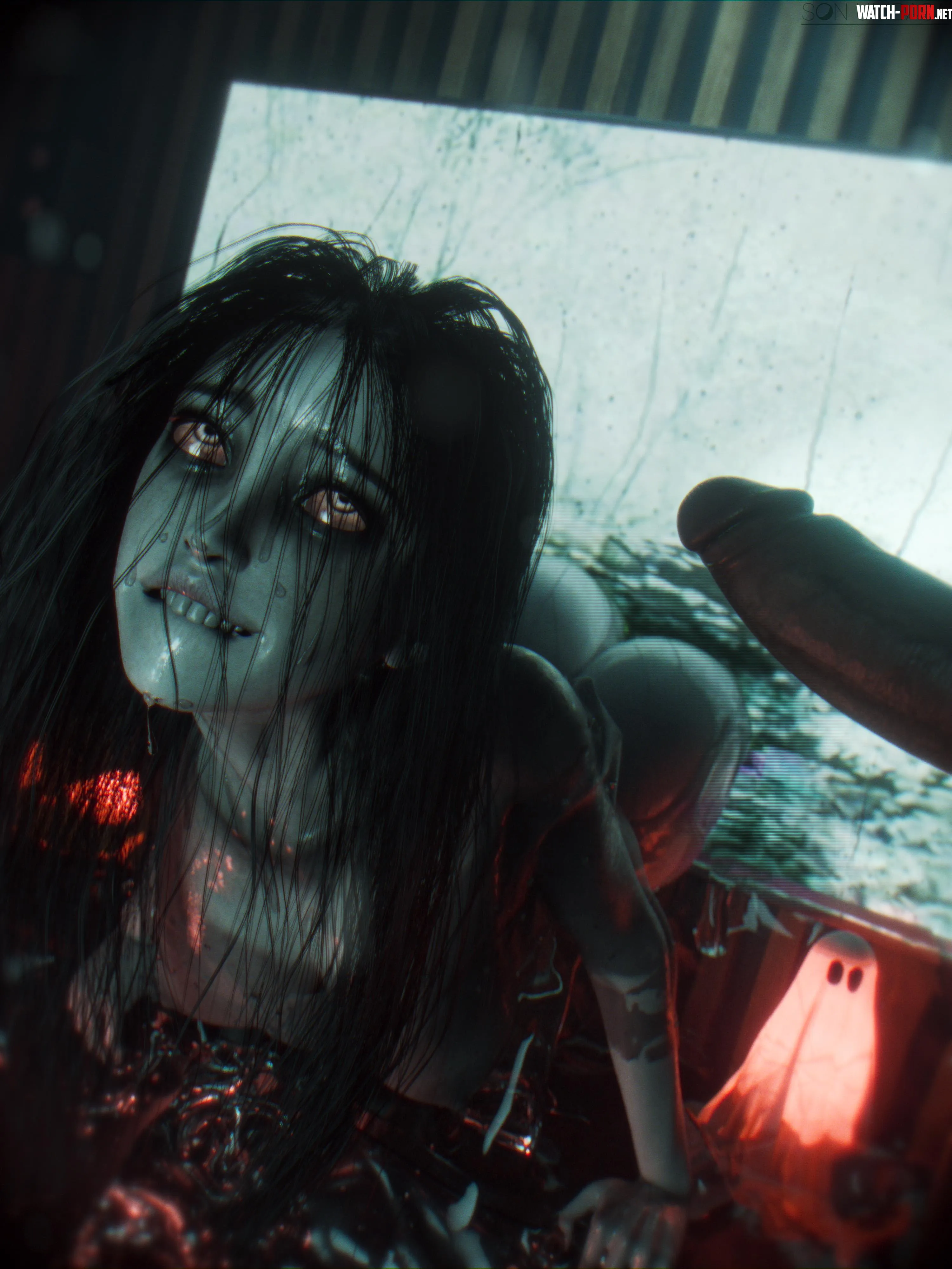 Sadako overjoyed that spooky season has arrived (Son Umbasa) [The Ring] by EroMestre