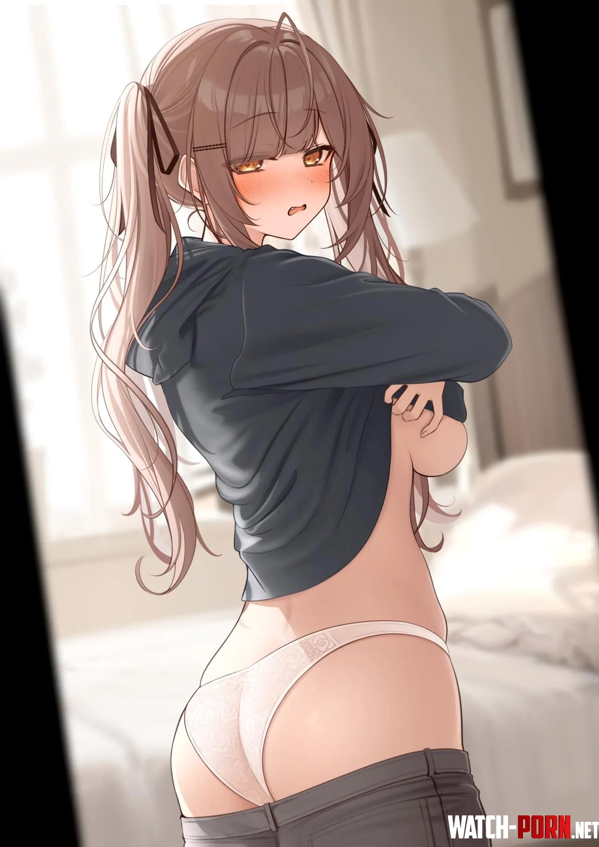 Peeking on her changing [Artist's OC] by marxsander2016