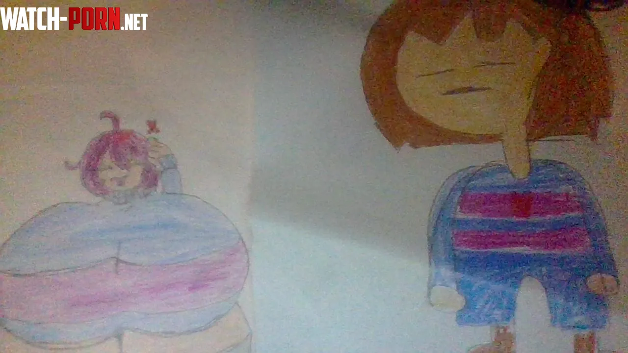 Canon Frisk on the right & the [[traced]] fandom porn Frisk on the left  right=me left=traced by Sans_2017