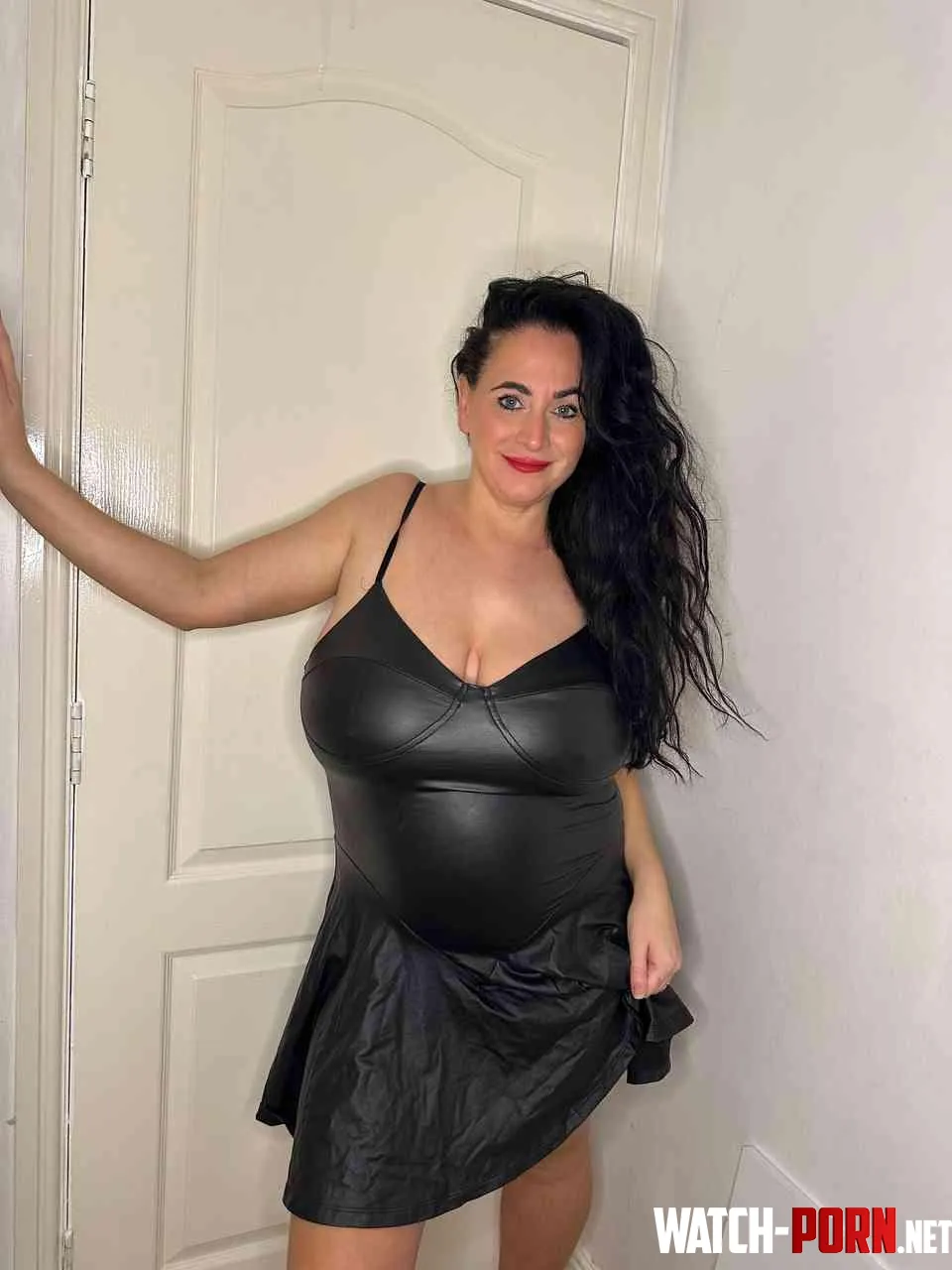 Thick mistress in a tight leather dress by queenncherryy