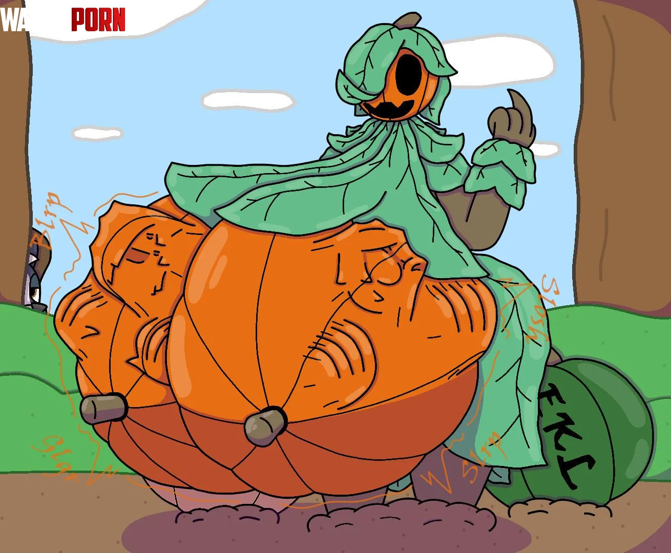 {image} [Voretober Frights 2/4] Pumpkin Panic (by EKL_DX78) (breast vore) (unwilling prey) (endo) by Guilty-Truth-789