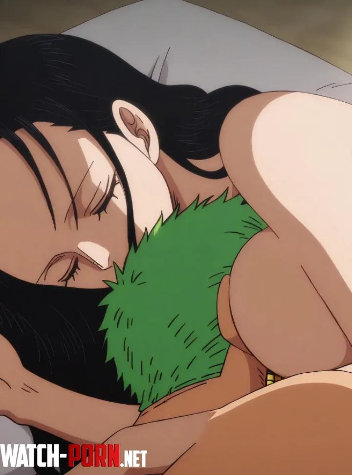 Zoro sleeps between Robin's tits by Nami_is_the_best_2