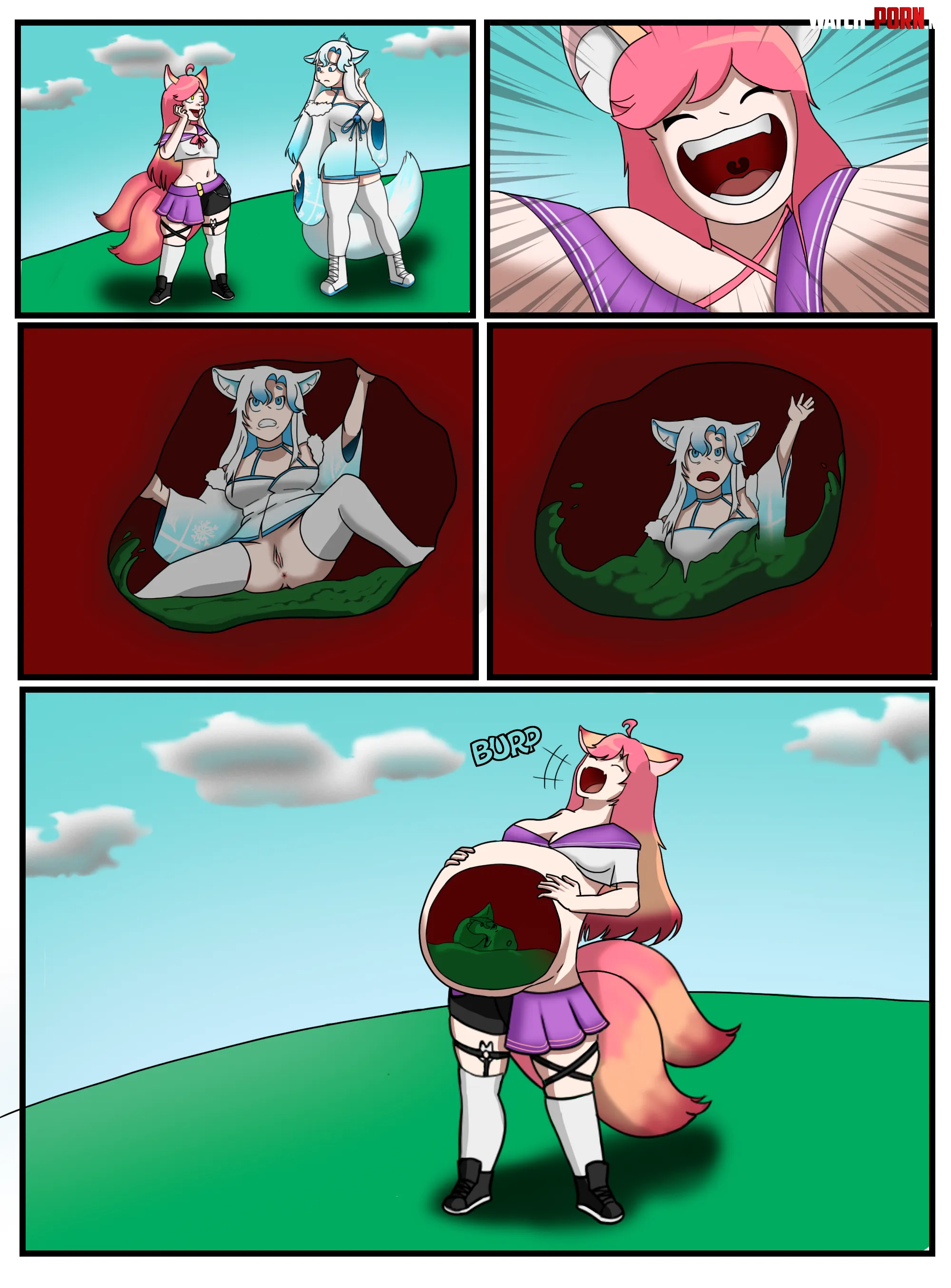 {Image} Small pred,Tall prey (PDAmizade, comms open) by Ituretta_Draw