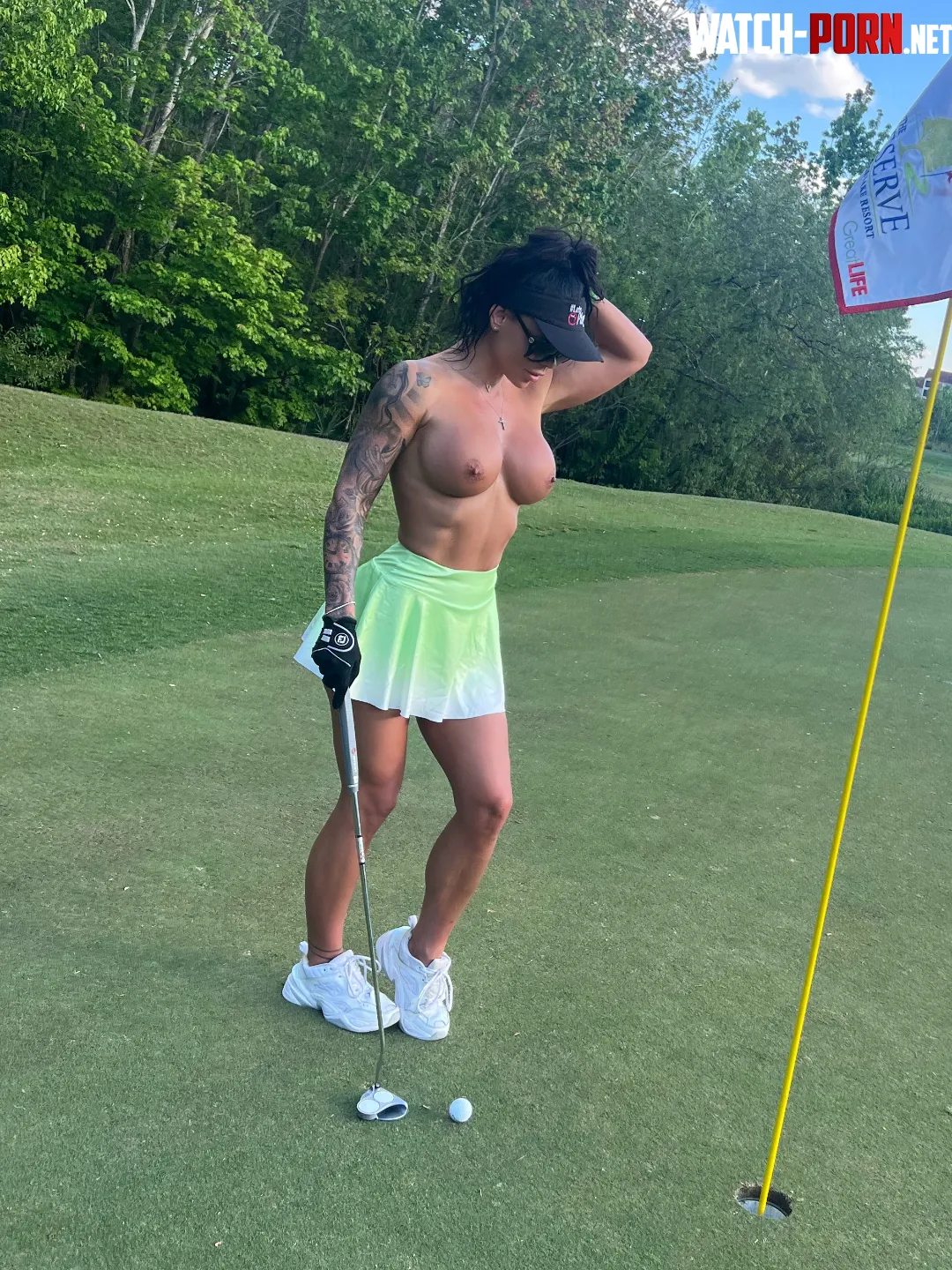 My husbands friends won the bet , so now I'm golfing topless with them... Again by HisExoticVixen