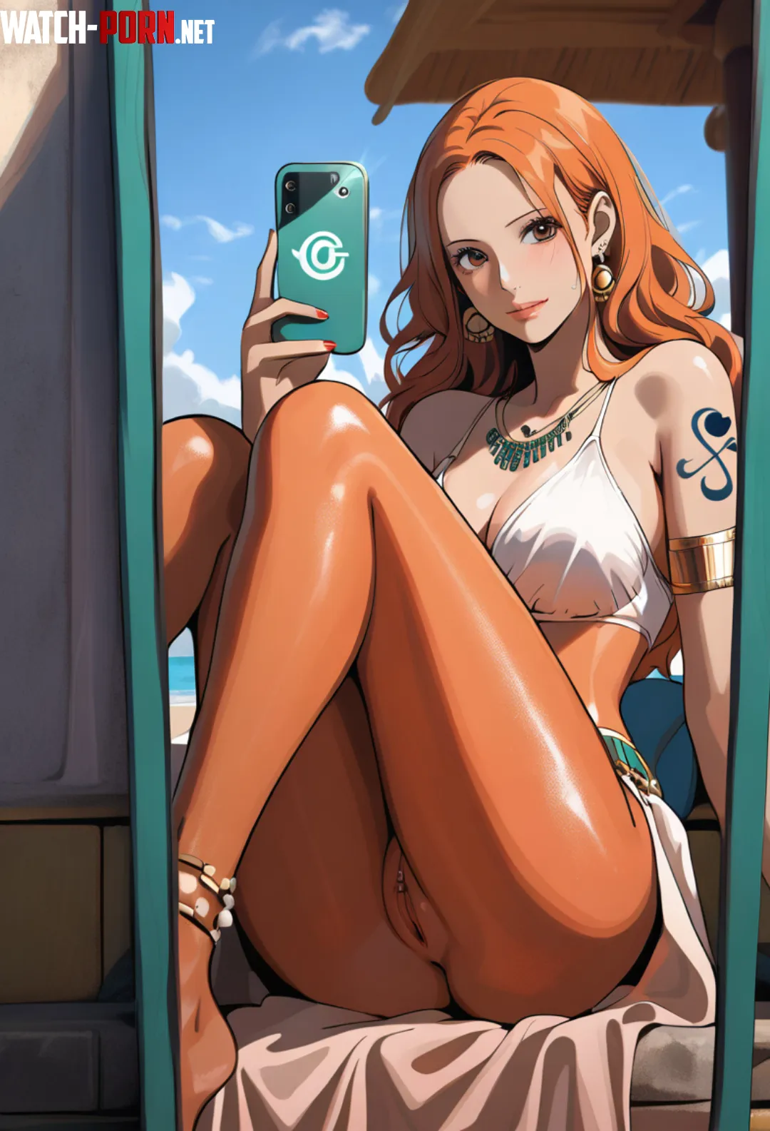 Nami feeling a bit naughty by moegambo
