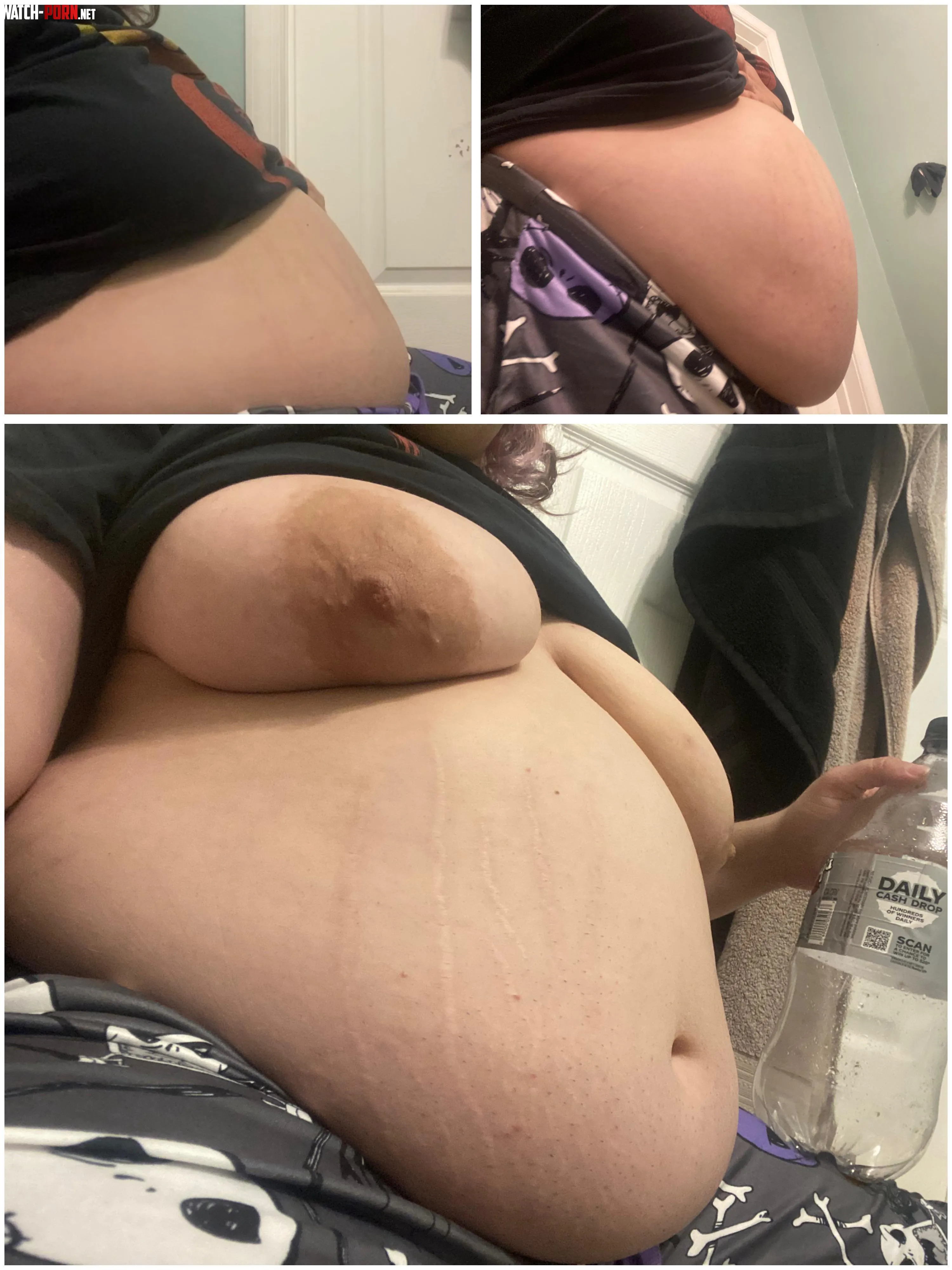 Before and After 2L of rootbeer and 12 sweet rolls by Plump_Pup