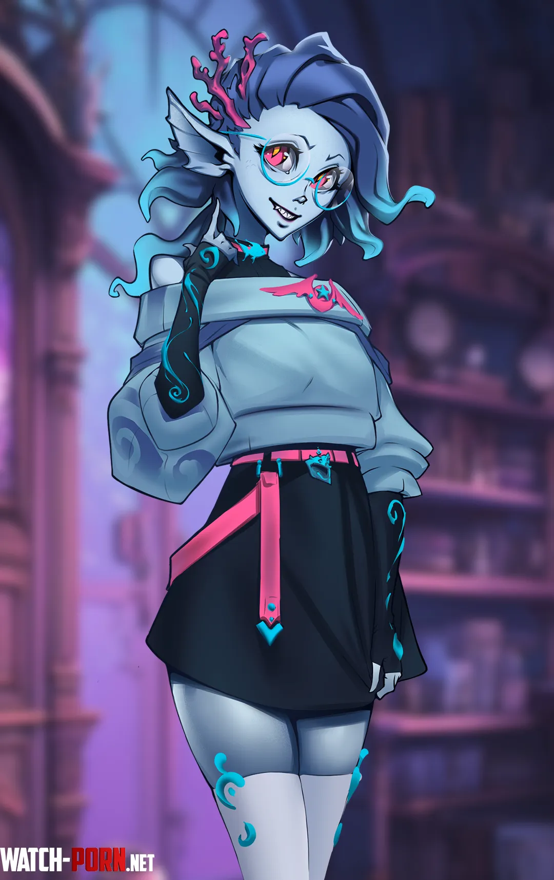 Shu - cute amphibian girl from my game (The Veil Chronicles: Nix University) by Unable_Limit_5772