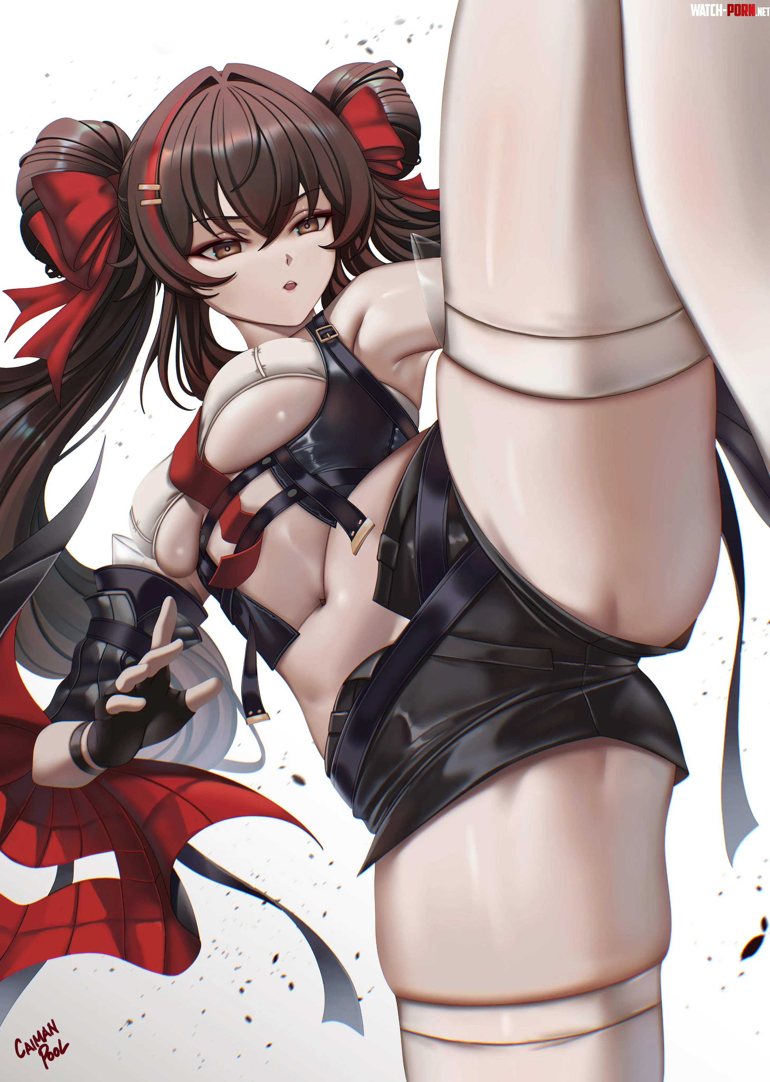 Jiangyu's High Kick (Caiman Pool) [Girls' Frontline 2: Exilium] by llamanatee