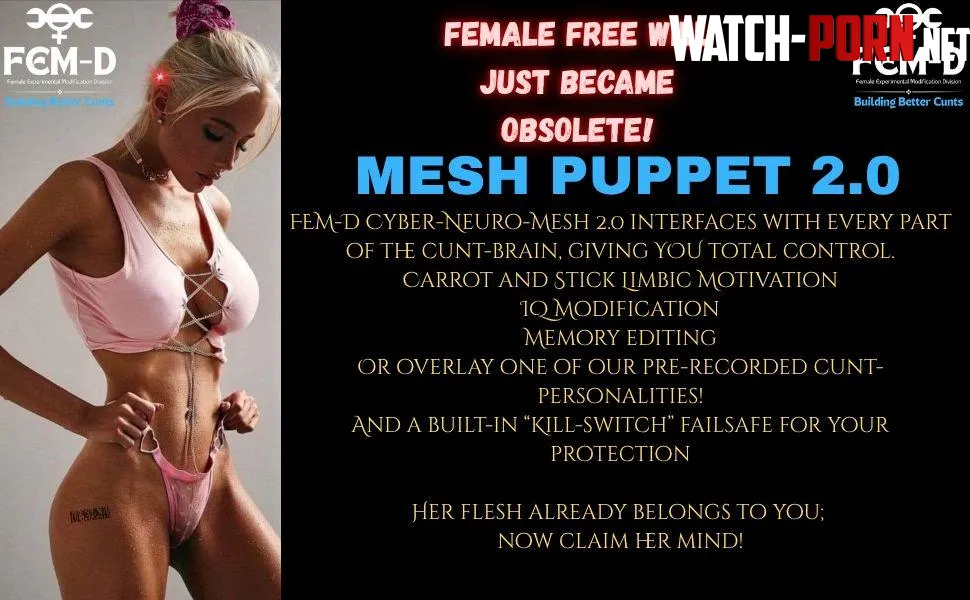 FEM-D Product Launch: Mesh Puppet 2.0! Cunt free will is obsolete! by LordOseleon