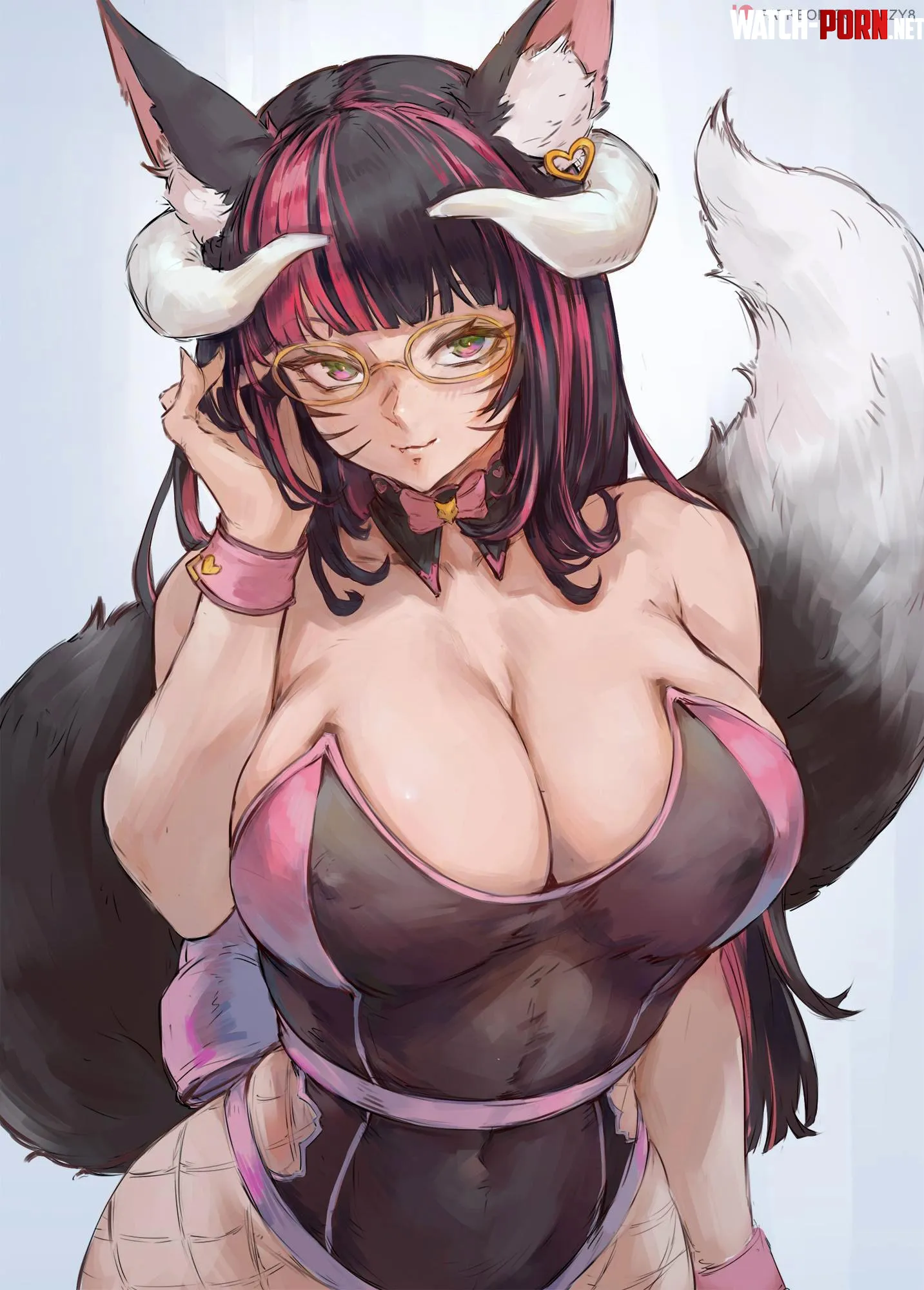 Kitsune Succubus (Asakifox), art by me by StarvingArtist2000