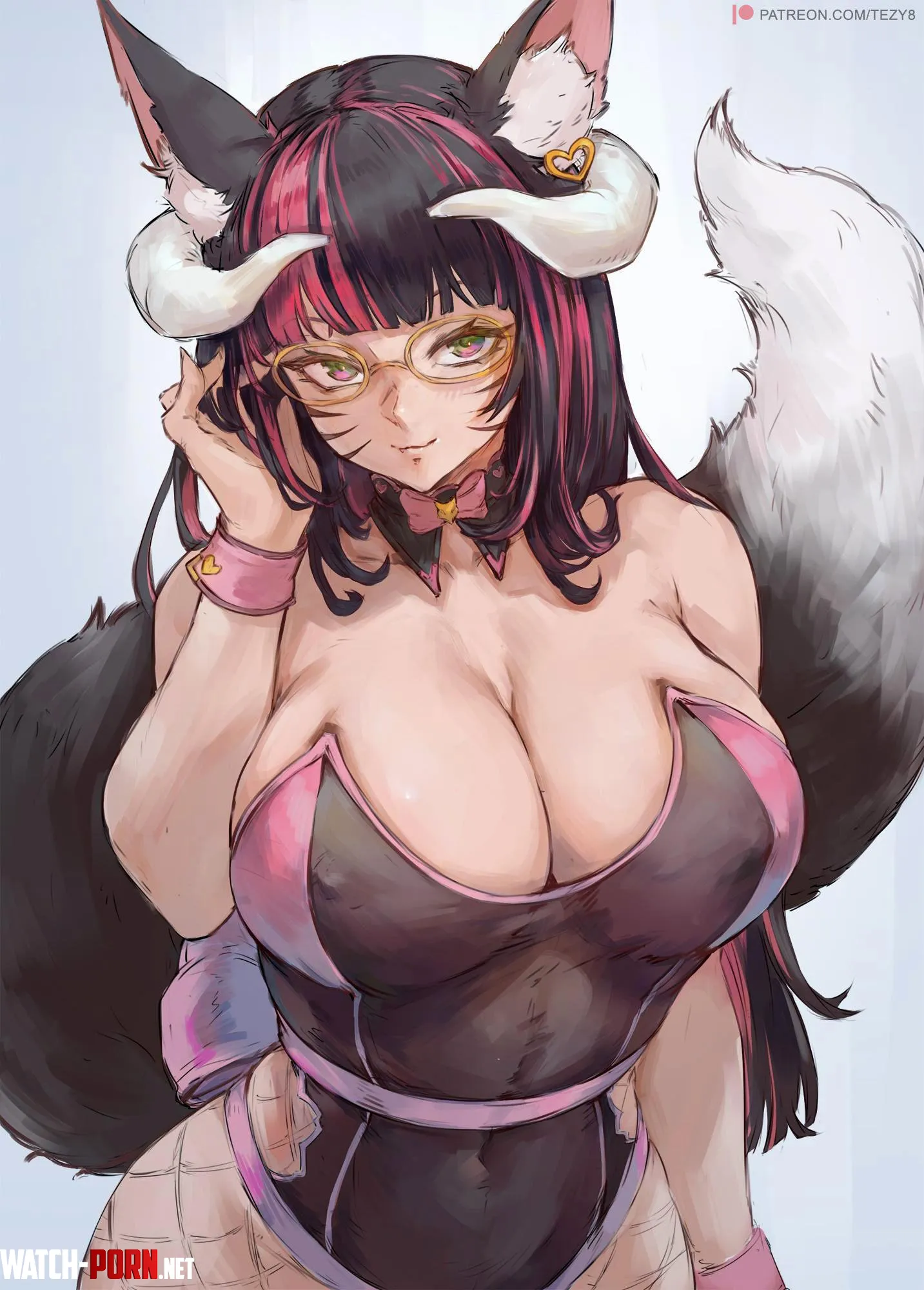 Kitsune Succubus (Asakifox), art by me by StarvingArtist2000