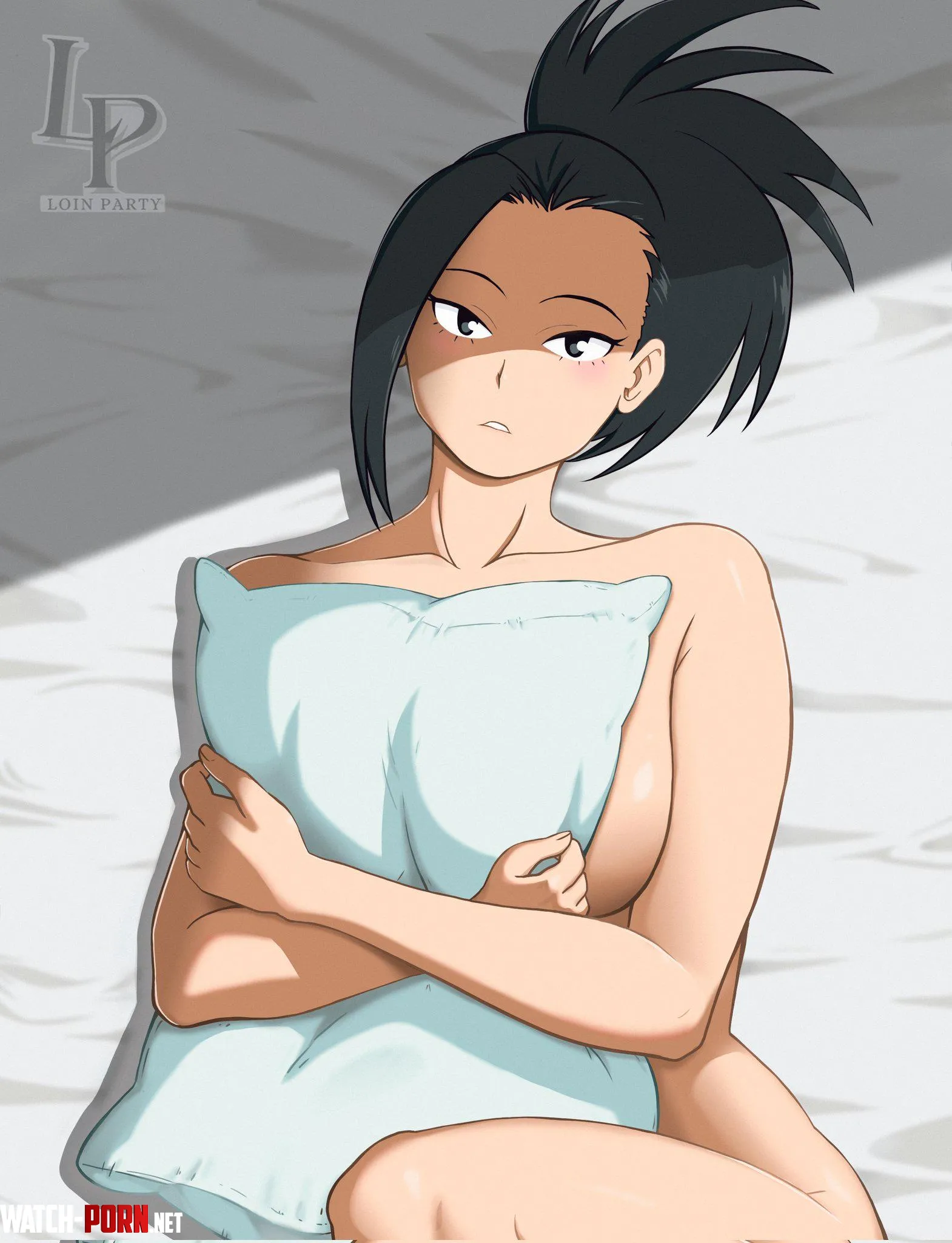 Momo hiding all her goods(LoinParty) by RisingSlabMonster