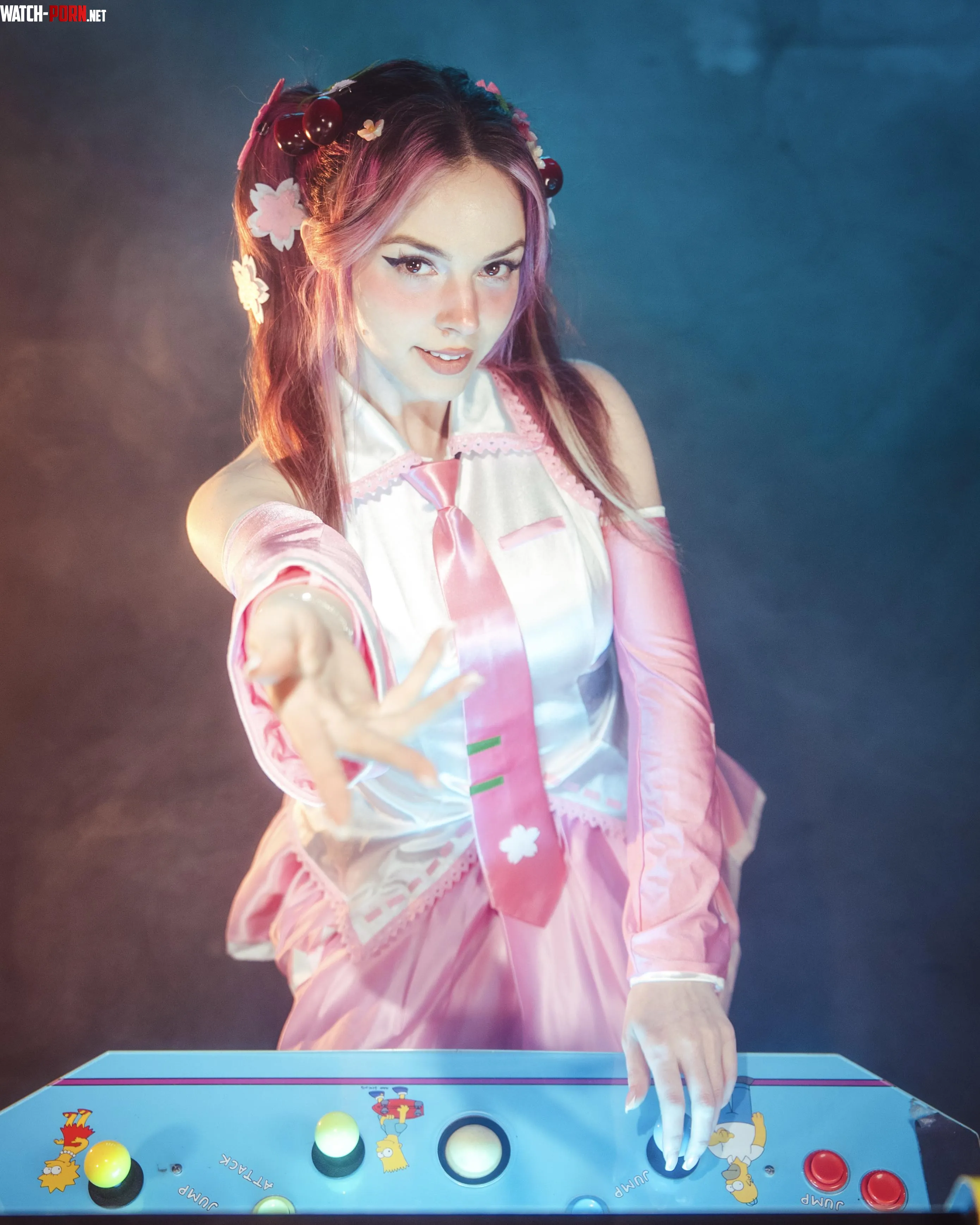 Sakura Hatsune Miku from Vocaloid by kisseve by kisseve