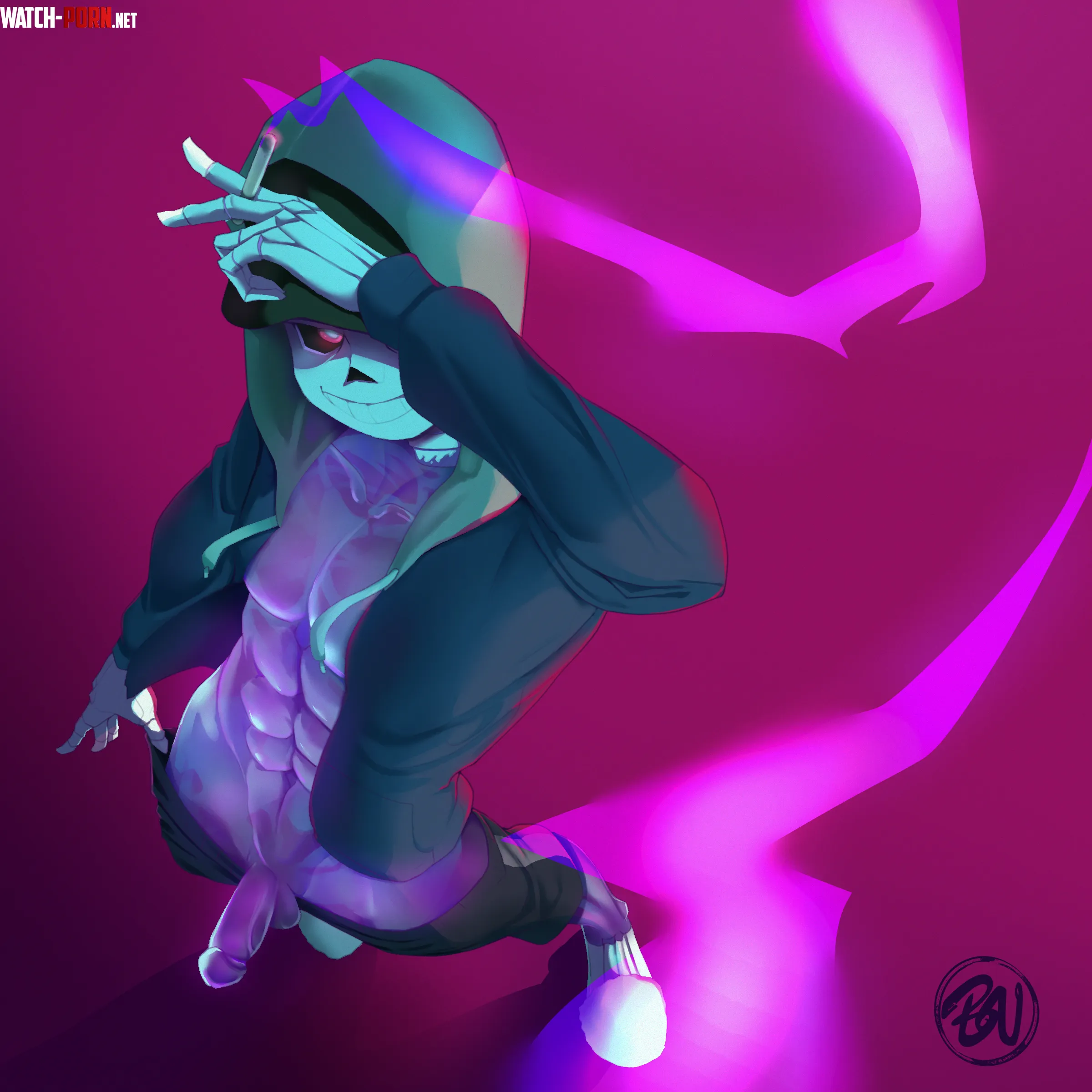 Dust Sans pinup[by me] by Strict-Sun-2210