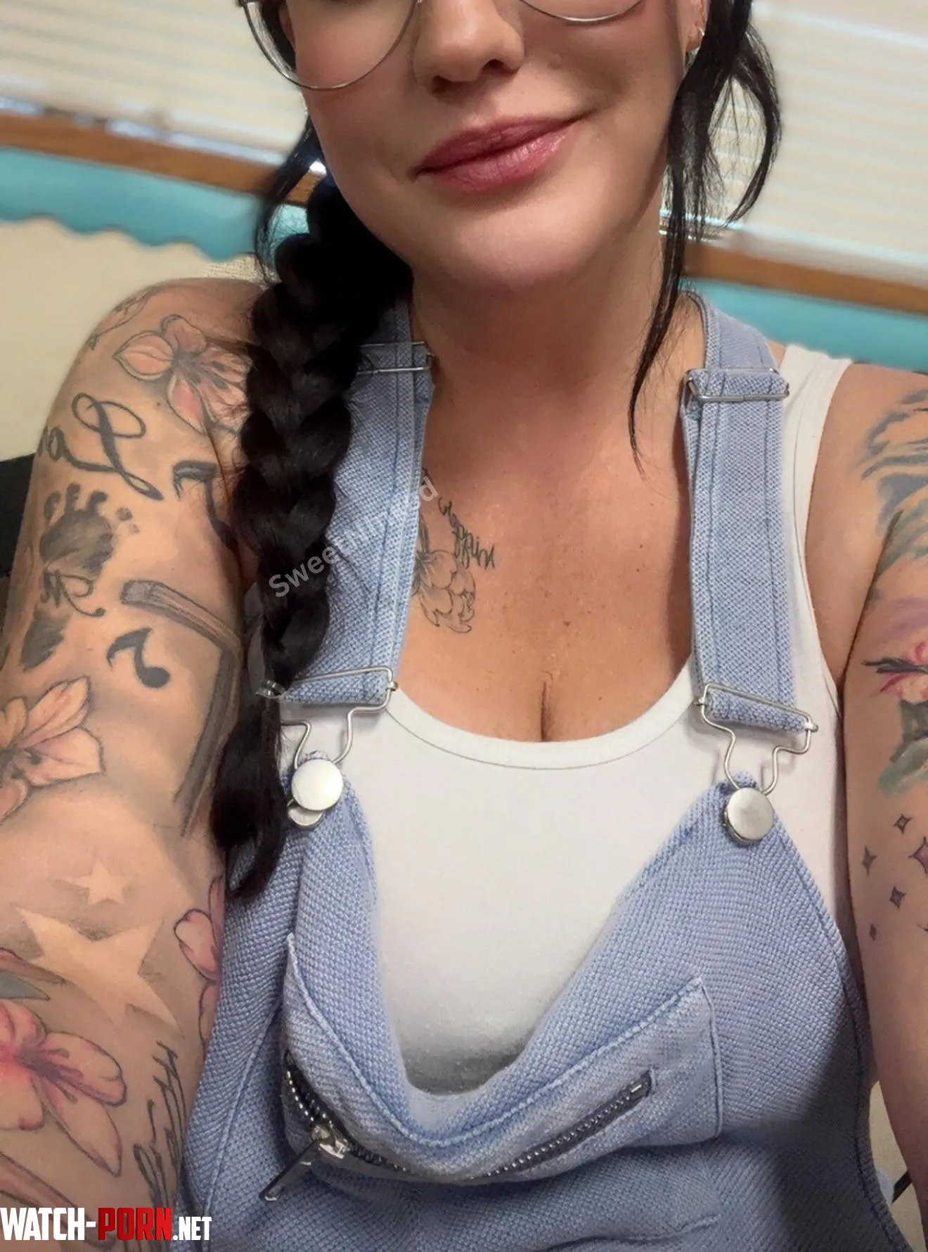 The overalls are on today hehe how do I look by SweetNInked