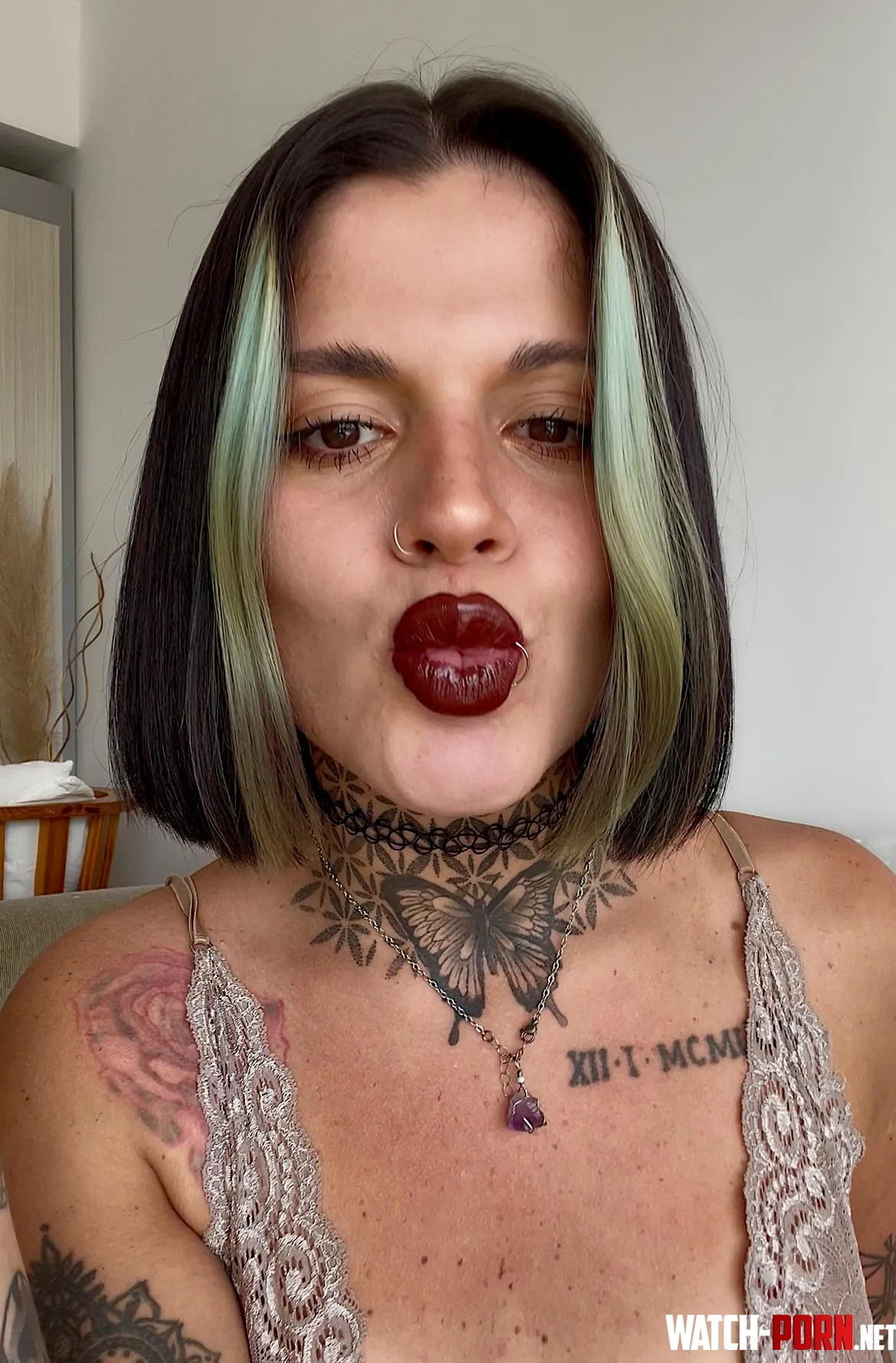 Would you wipe my lipstick off or kiss me till it fades? by girlytattoo