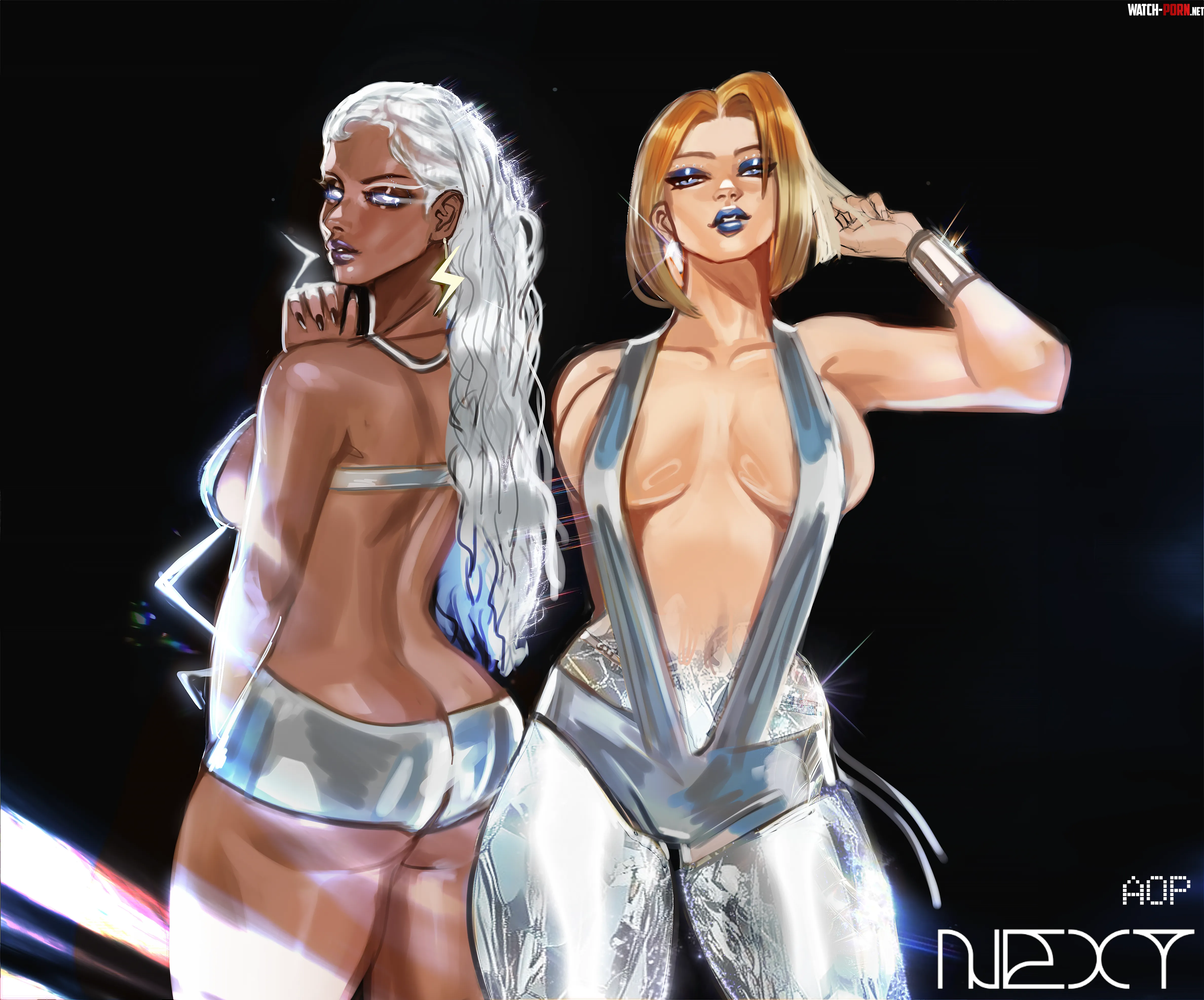 Storm and Emma Frost (REALAOP_) by Tentioid9