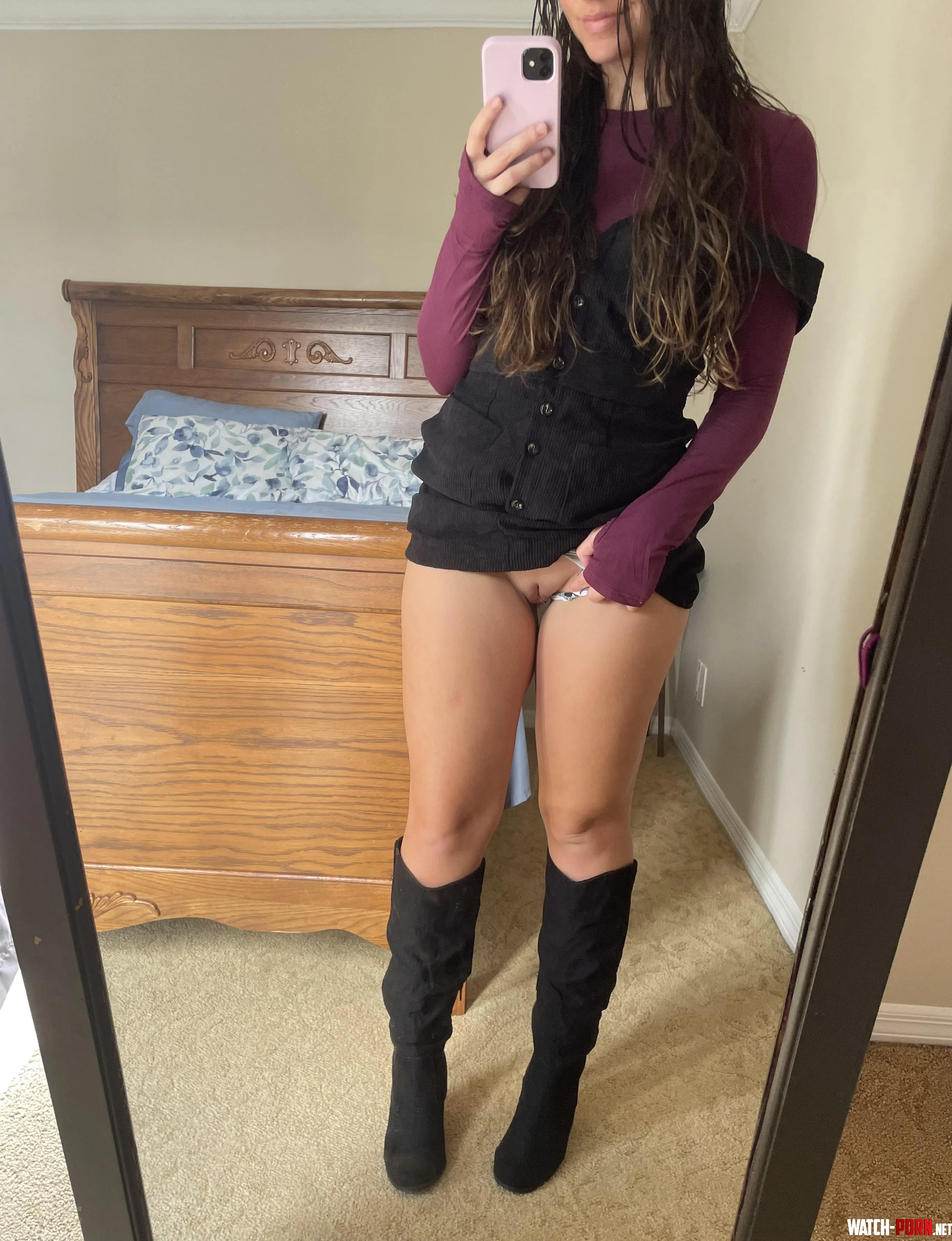 Dress on + panties to the side = 💦🐱 by Emmashared